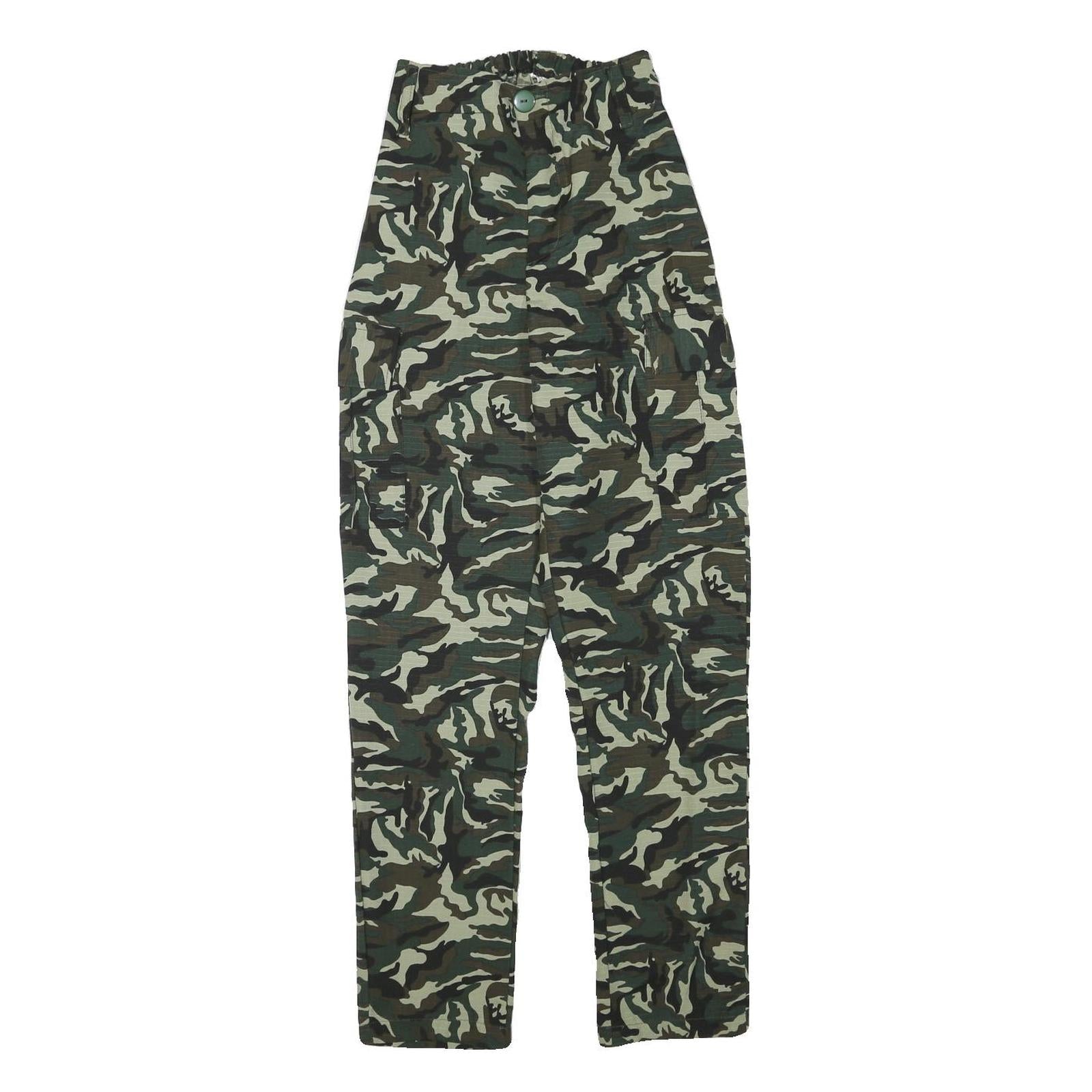 Womens Polyester Blend Green Camouflage Relaxed Straight Trousers W22 L28 Refurbished - N/A refurbished available on Cerqular
