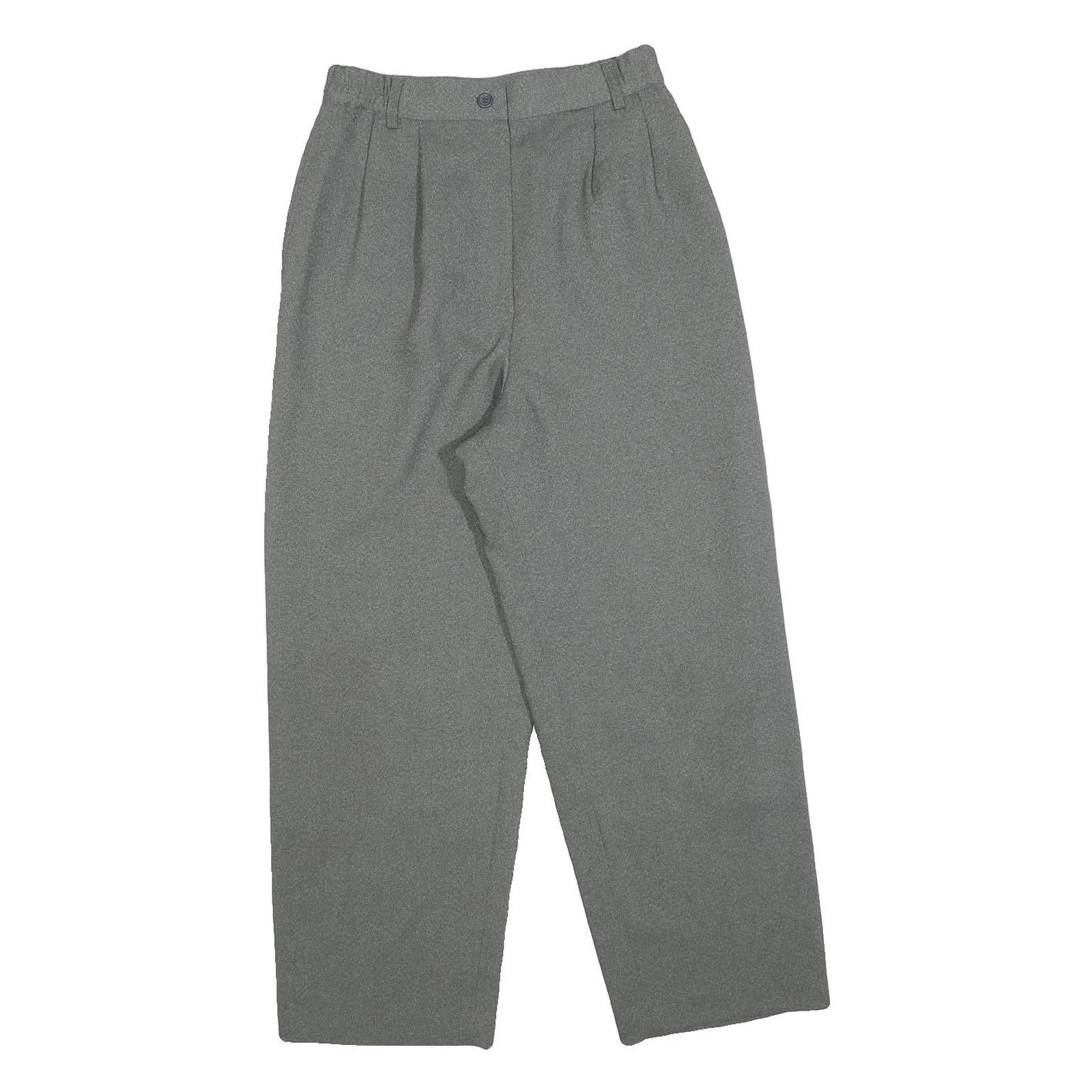 RICO RISTA Womens Grey Regular Fit Straight Trousers W25 L26 Zip Pocketed Refurbished - N/A refurbished available on Cerqular
