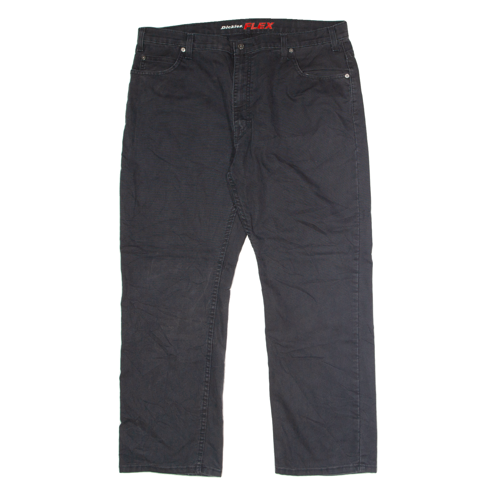 DICKIES Flex Workwear Mens Canvas Trousers Black Regular Straight W40 L30 Refurbished - N/A refurbished available on Cerqular