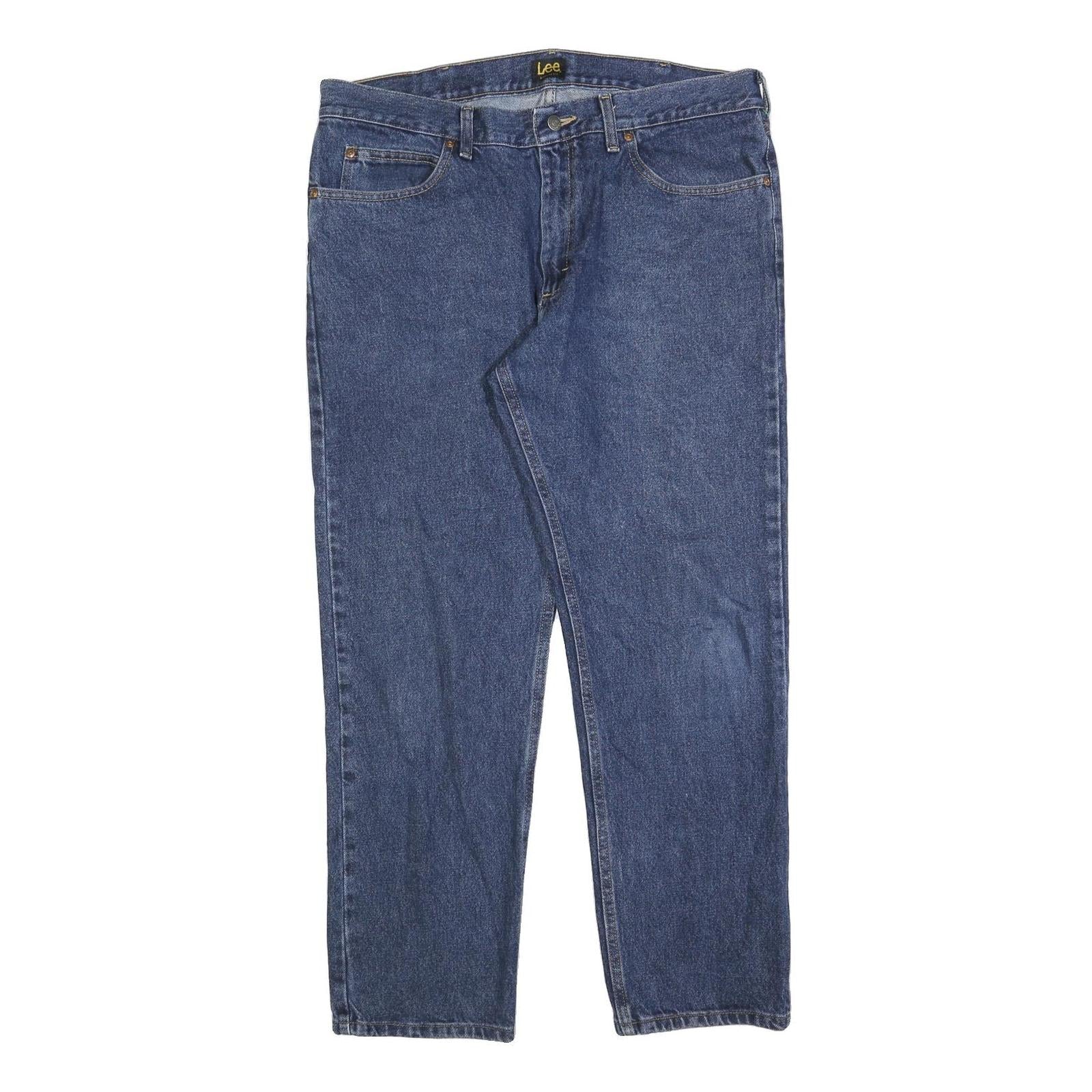 LEE Mens Regular Fit Blue Denim Classic Jeans W38 L30 Zip Cotton Blend Refurbished - N/A refurbished available on Cerqular