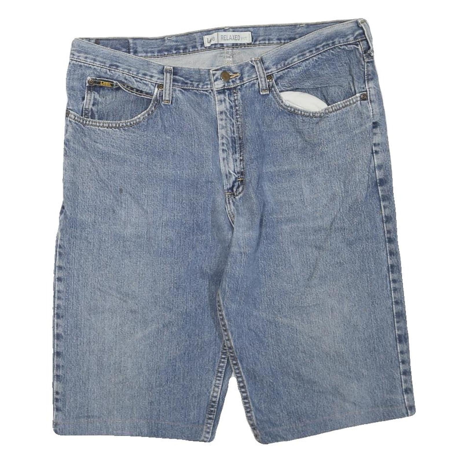 LEE Mens Denim Shorts Blue XL W38 Relaxed Fit Cotton Blend Casual Refurbished - N/A refurbished available on Cerqular