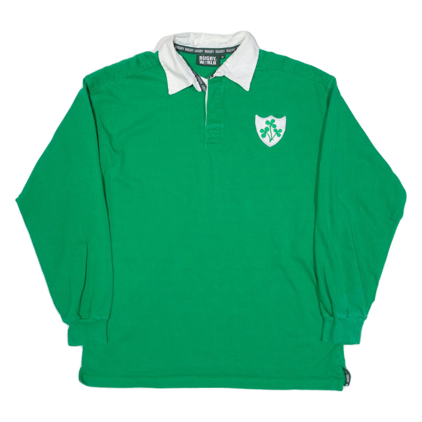 RUGBY WORLD Mens Polo Shirt Green Long Sleeve XL Refurbished - N/A refurbished available on Cerqular