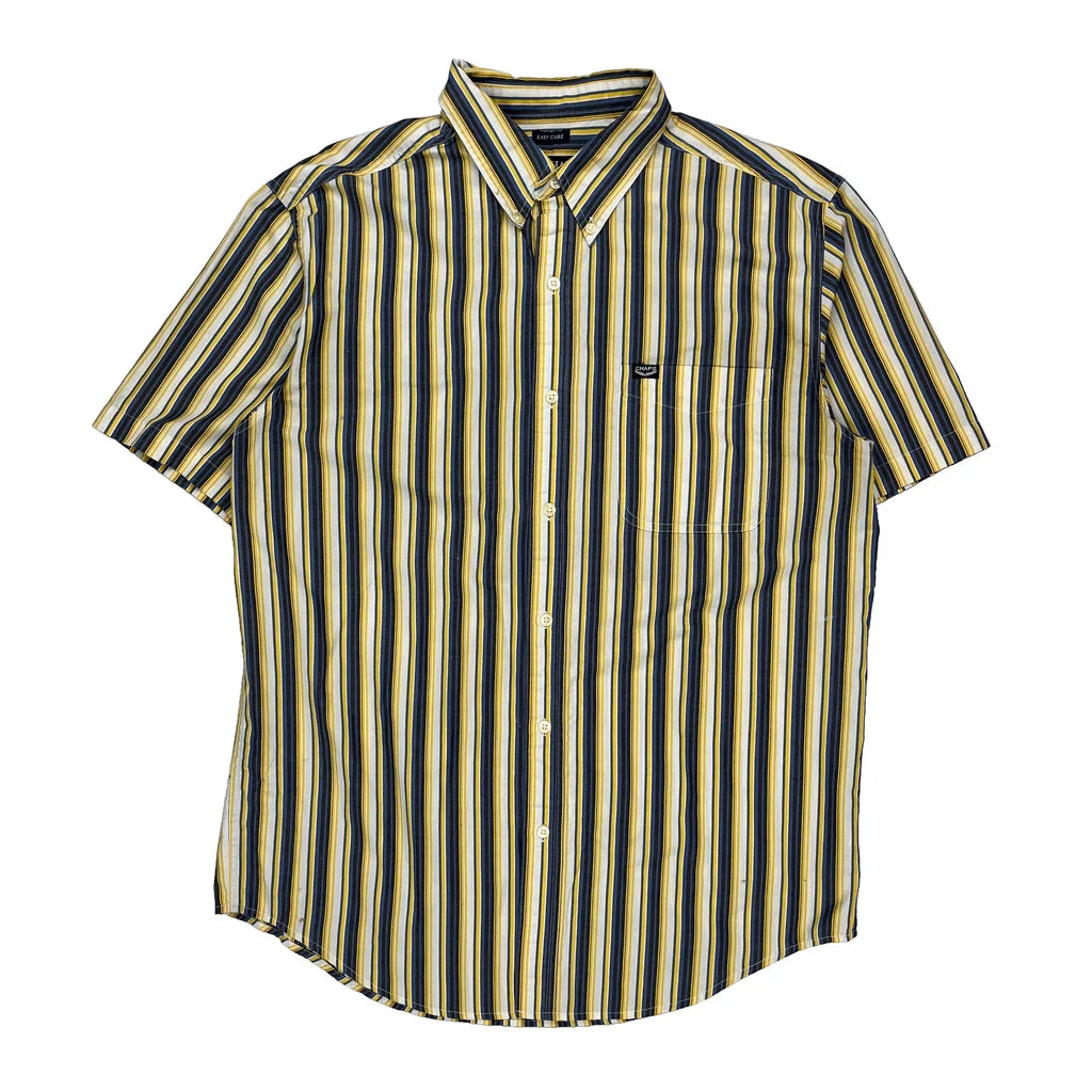 Easy Care Chaps Ralph Lauren Striped Short Sleeve Shirt - Large Multicoloured Cotton Blend Refurbished - Thrifted (note: this is a term often used to describe second- refurbished available on Cerqular