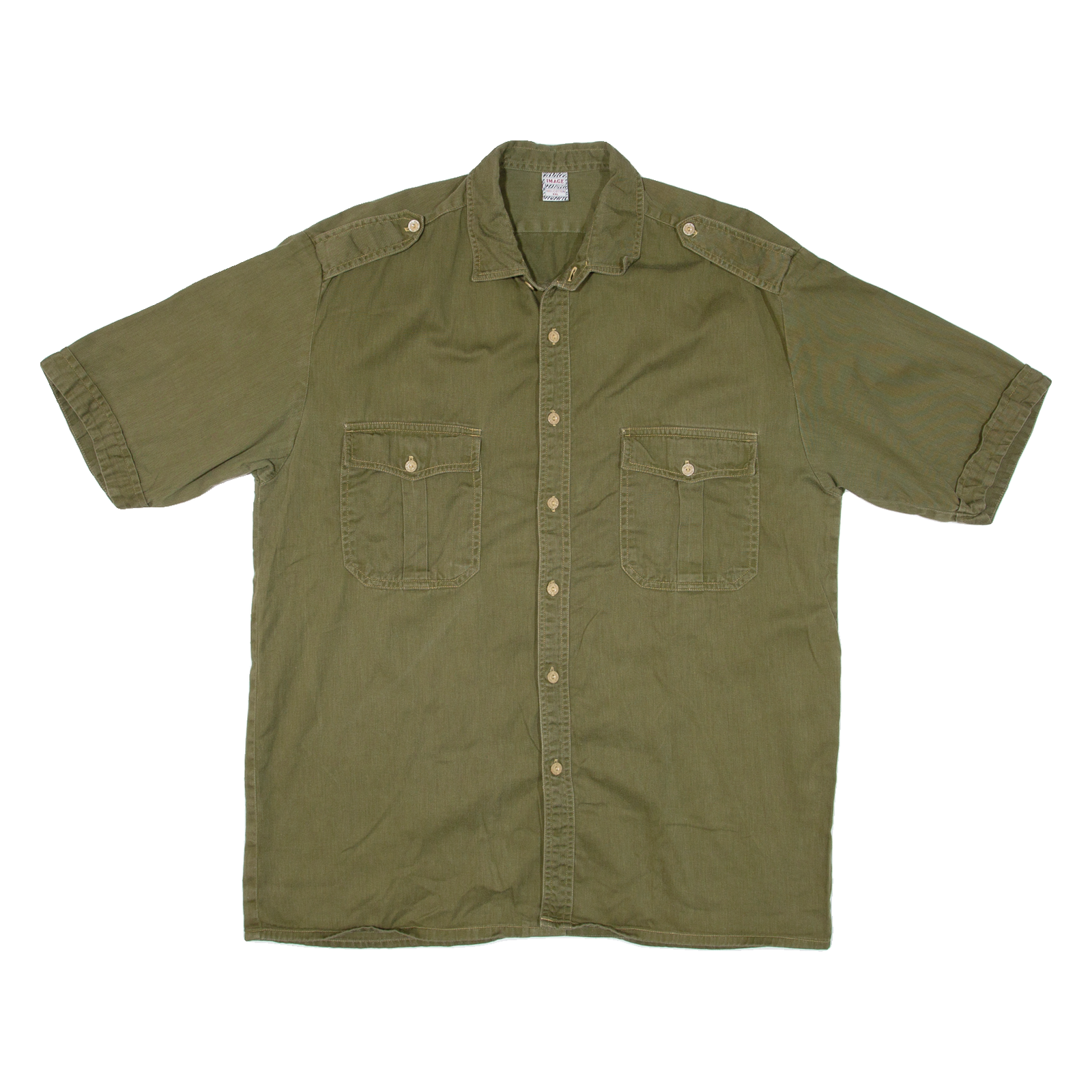 IMAGE Mens Denim Shirt Green 2XL Refurbished - N/A refurbished available on Cerqular