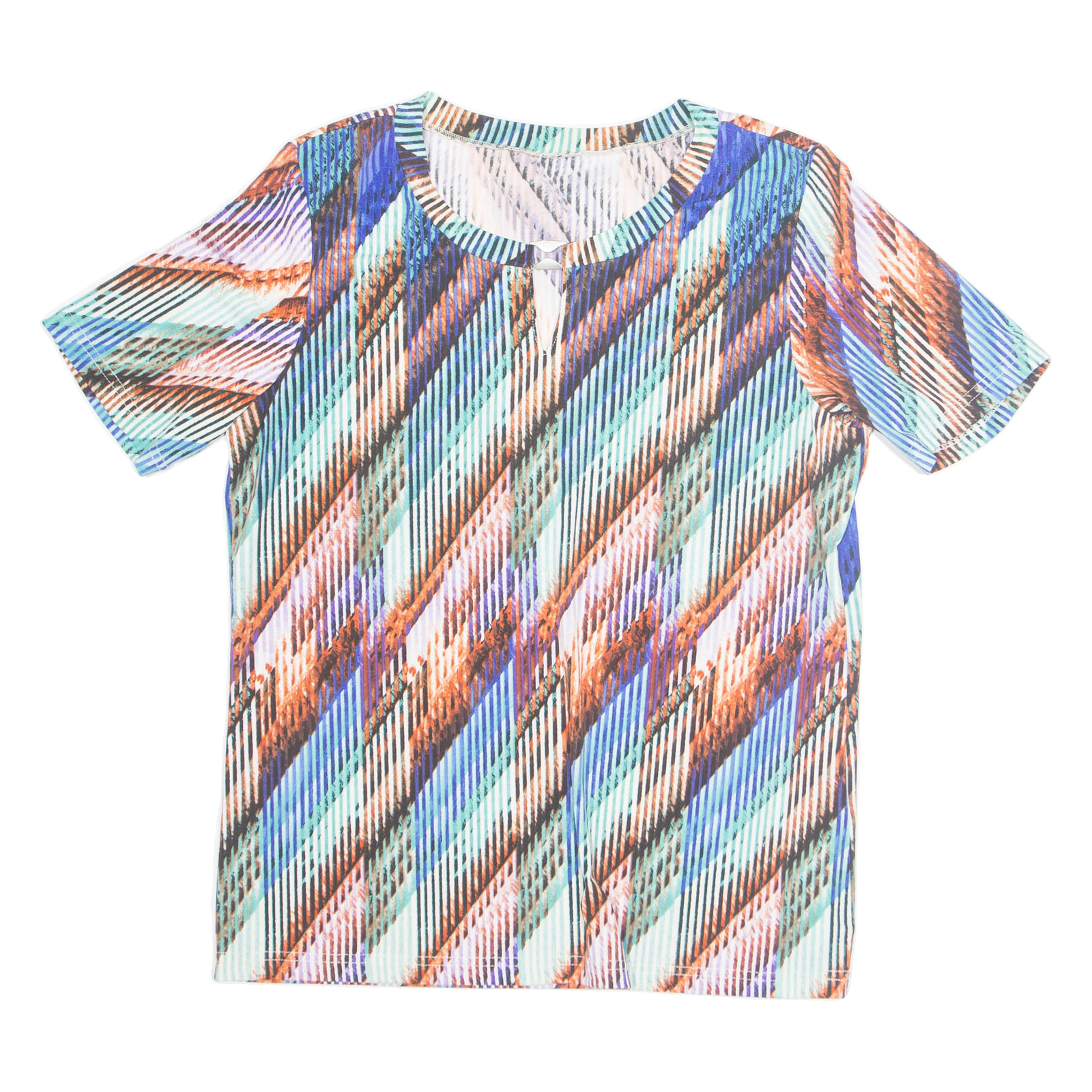 Buy Womens Printed Top Blue Crazy Pattern M Refurbished - $16.89 Womens Printed Top Blue Crazy Pattern M Refurbished - N/A refurbished available on Cerqular