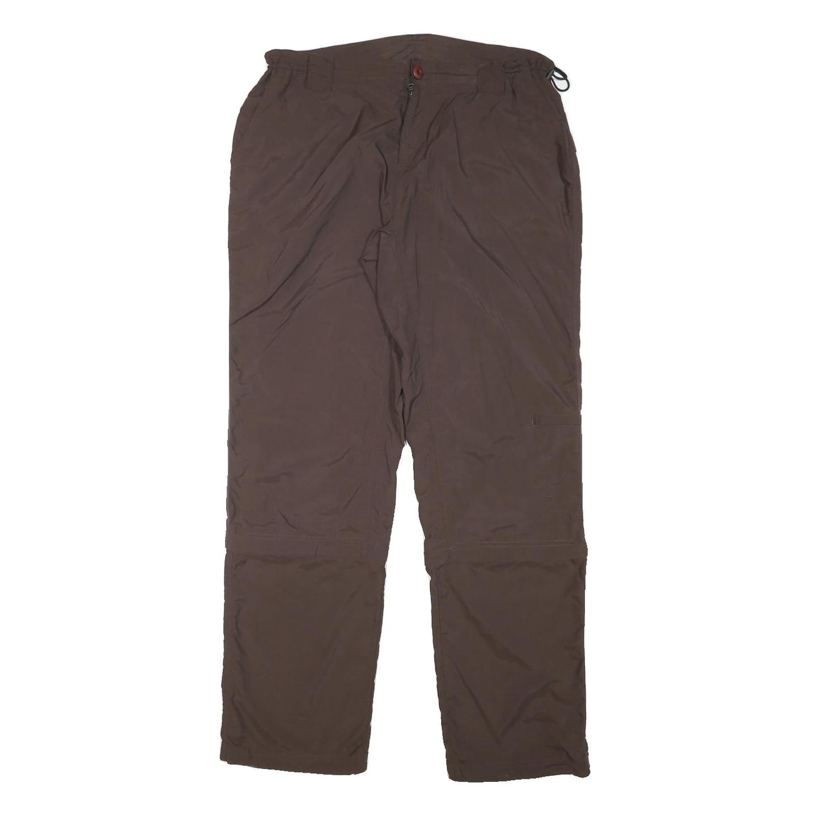 NRG Mens Regular Brown Polyester Blend Trousers W31 L30 Casual Zip Closure Refurbished - N/A refurbished available on Cerqular