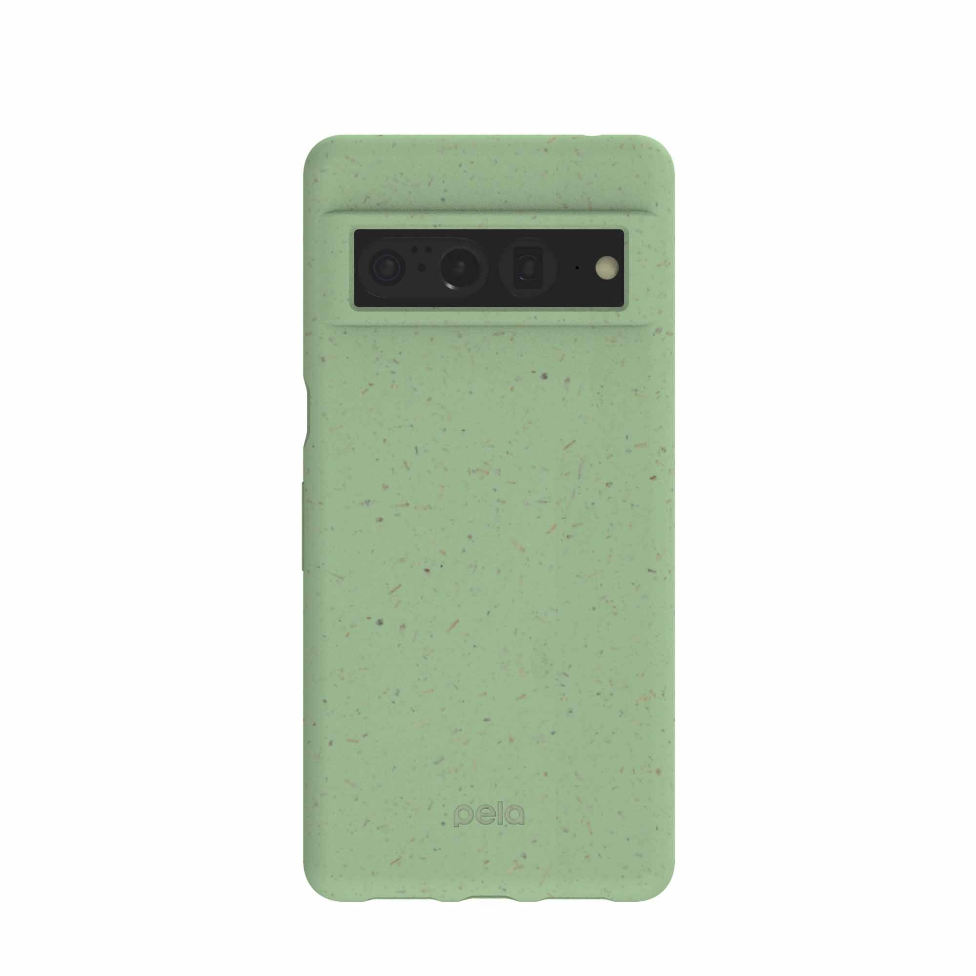 Sage Green Google Pixel 7 Pro Phone Case Refurbished - Pela Case refurbished available on Cerqular