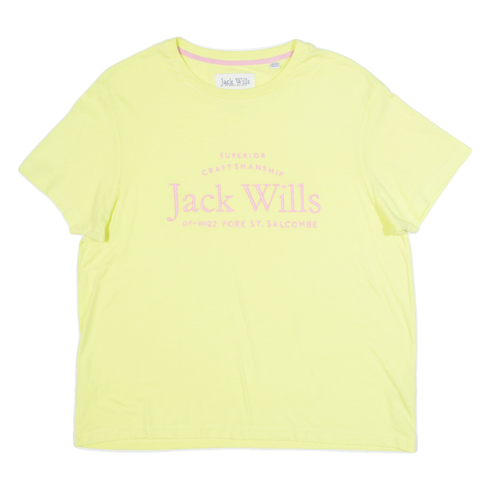 JACK WILLS Womens T-Shirt Yellow UK 12 Refurbished - N/A refurbished available on Cerqular
