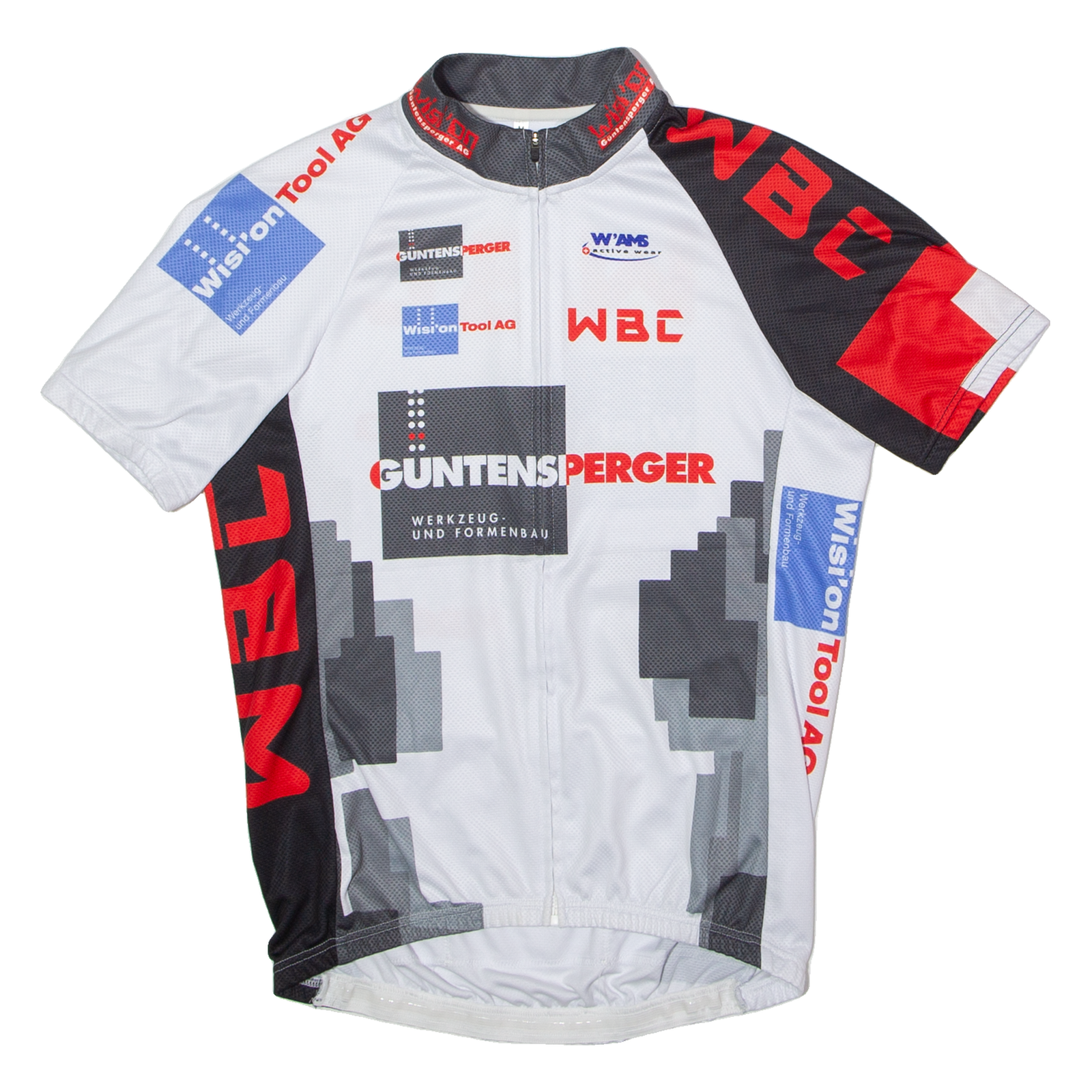 WAMS Full Zip Cycling Mens Jersey White High Neck M Refurbished - N/A refurbished available on Cerqular