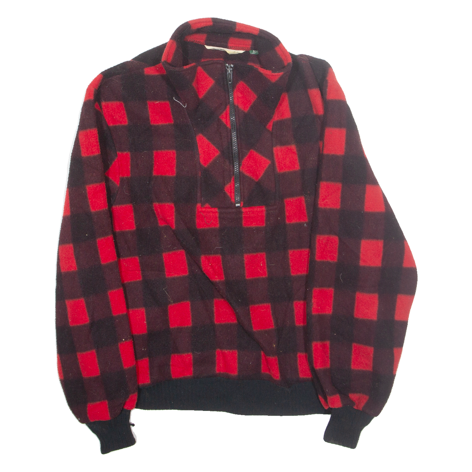 ST JOHN'S BAY Fleece Mens Pullover Jacket Red Check L Refurbished - N/A refurbished available on Cerqular