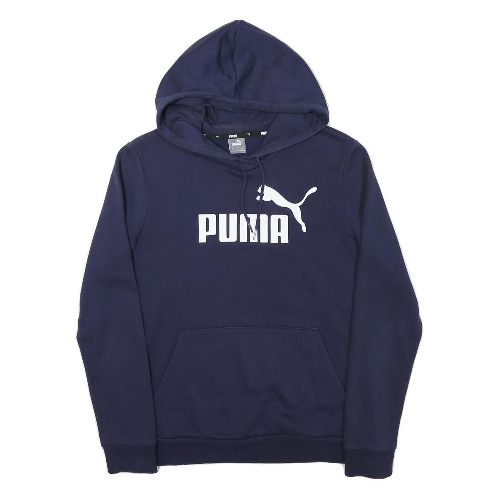 PUMA Womens Navy Hoodie S Cotton Blend Pullover Hooded Sweatshirt Refurbished - N/A refurbished available on Cerqular