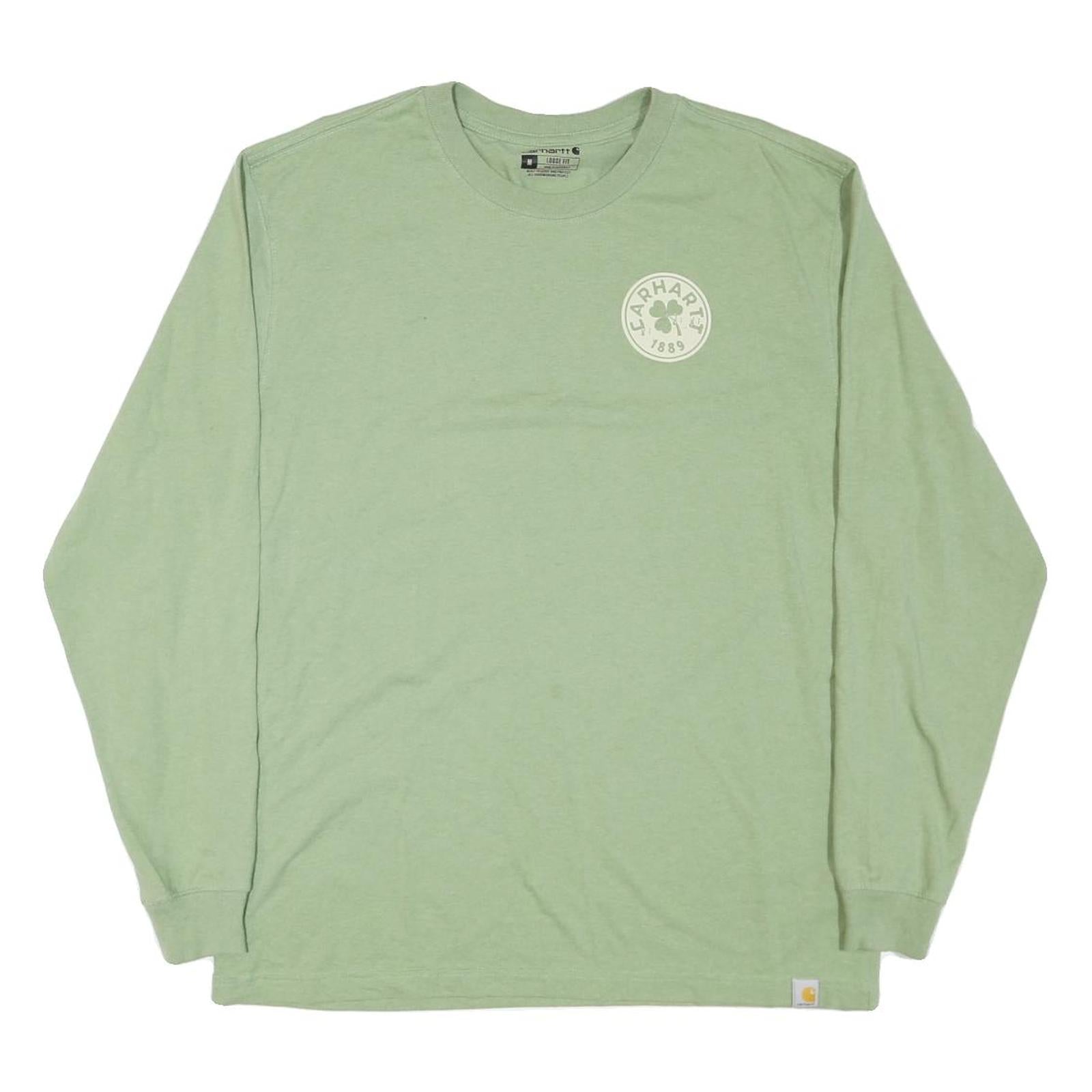 Buy CARHARTT Mens Green Long Sleeve Crew Neck Cotton Blend T-Shirt M Casual Logo Refurbished - $37.69 CARHARTT Mens Green Long Sleeve Crew Neck Cotton Blend T-Shirt M Casual Logo Refurbished - N/A refurbished available on Cerqular