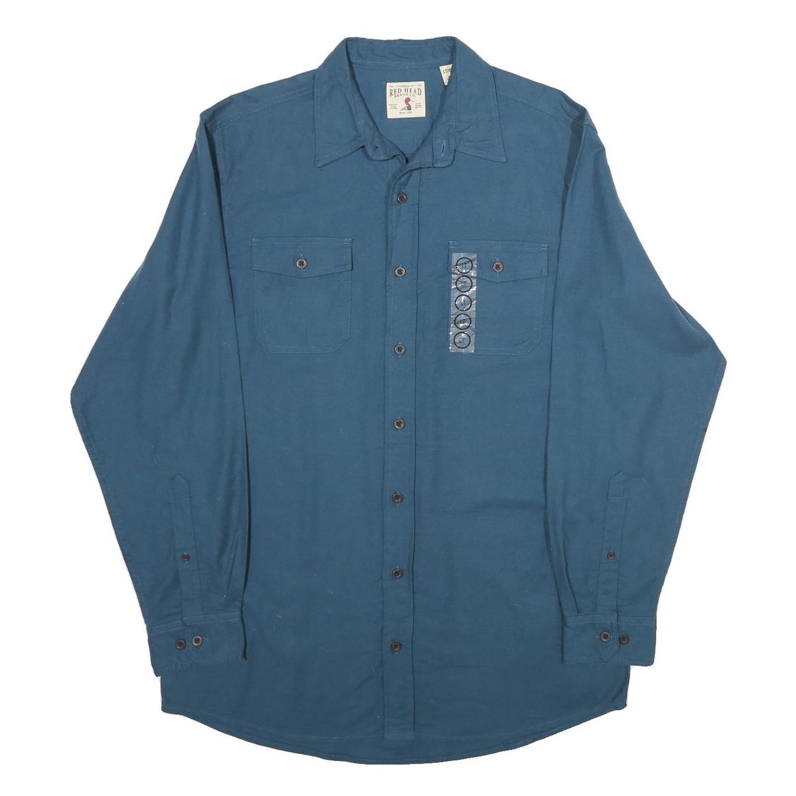 Buy RED HEAD Mens Blue Cotton Shirt L Casual Workwear Button Pockets Refurbished - $32.49 RED HEAD Mens Blue Cotton Shirt L Casual Workwear Button Pockets Refurbished - N/A refurbished available on Cerqular