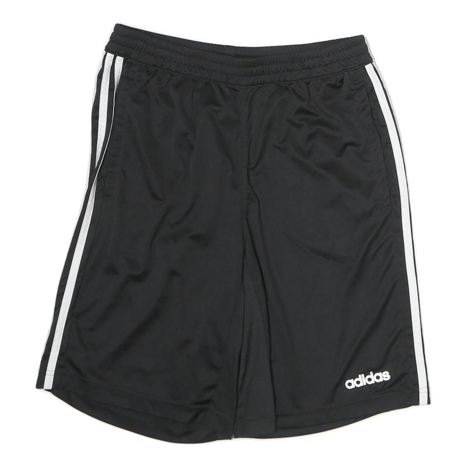 ADIDAS Mens Black Casual Shorts M W27 Sportswear Polyester Strip Design Refurbished - N/A refurbished available on Cerqular