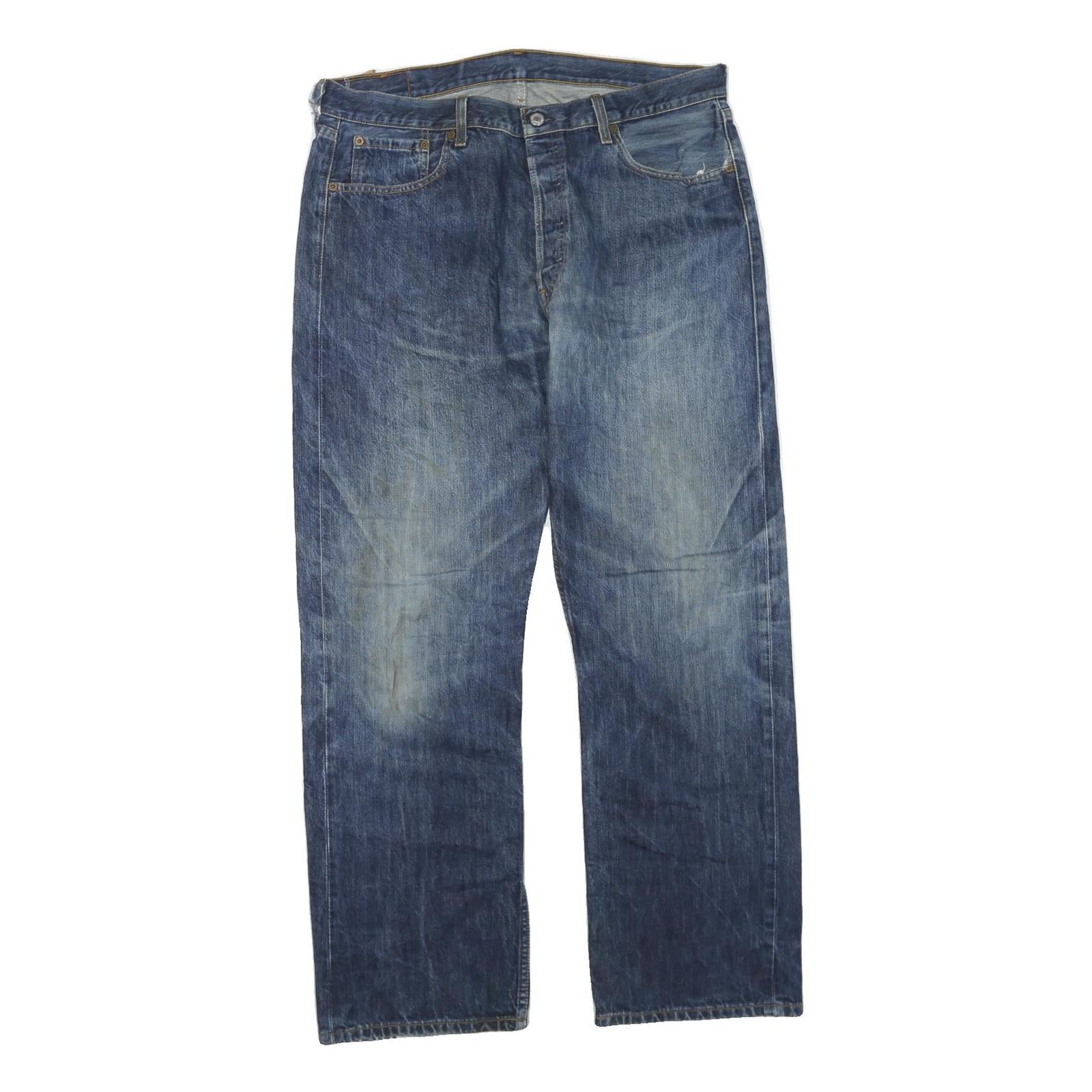 LEVI'S Mens Regular Fit Blue Denim Jeans W38 L30 Zip Closure Classic Style Refurbished - N/A refurbished available on Cerqular