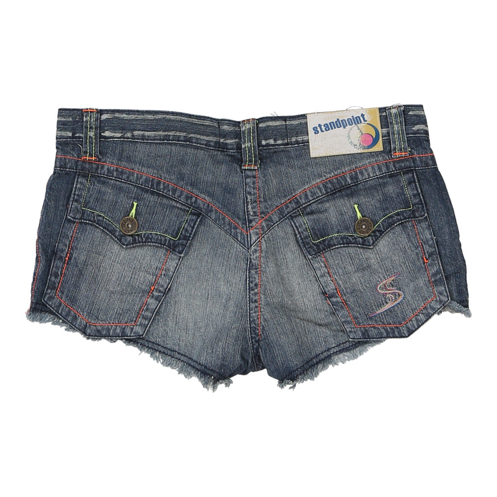 Standpoint Denim Shorts - 34W UK 14 Dark Wash Cotton Refurbished - Thrifted (note: this is a term often used to describe second- refurbished available on Cerqular
