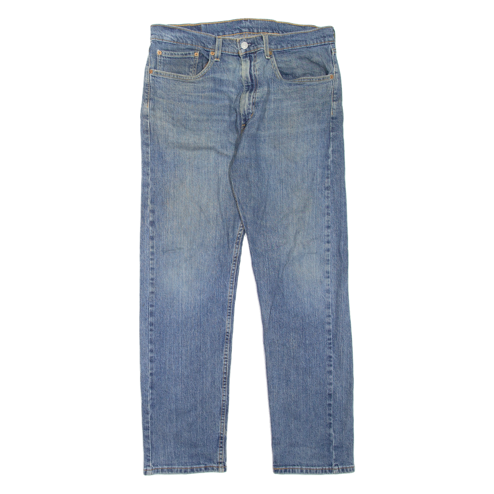 LEVI'S 505 Jeans Mens Blue Regular Straight Stone Wash W36 L30 Refurbished - N/A refurbished available on Cerqular