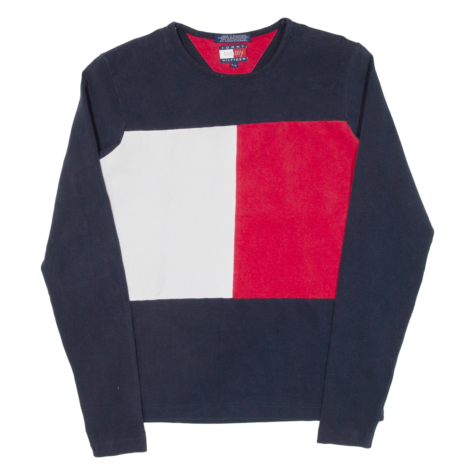 TOMMY HILFIGER Womens T-Shirt Blue Long Sleeve S Refurbished - N/A refurbished available on Cerqular