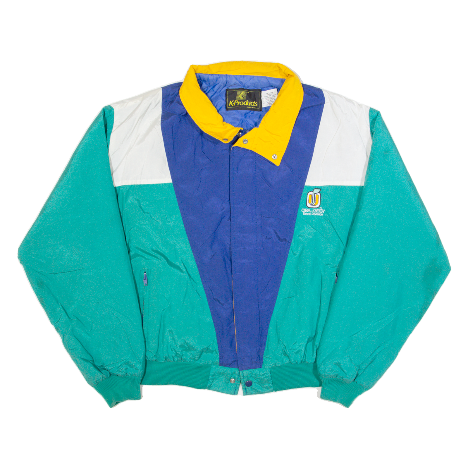 K-PRODUCTS Mens Jacket Blue Colourblock XL Refurbished - N/A refurbished available on Cerqular
