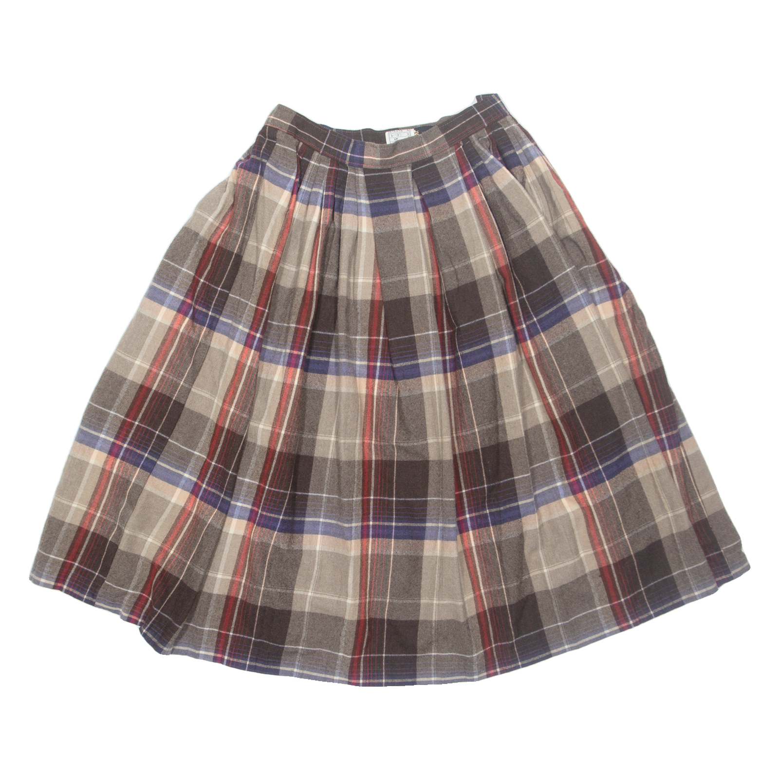 YADO Womens Pleated Skirt Brown Midi Check XS Refurbished - N/A refurbished available on Cerqular