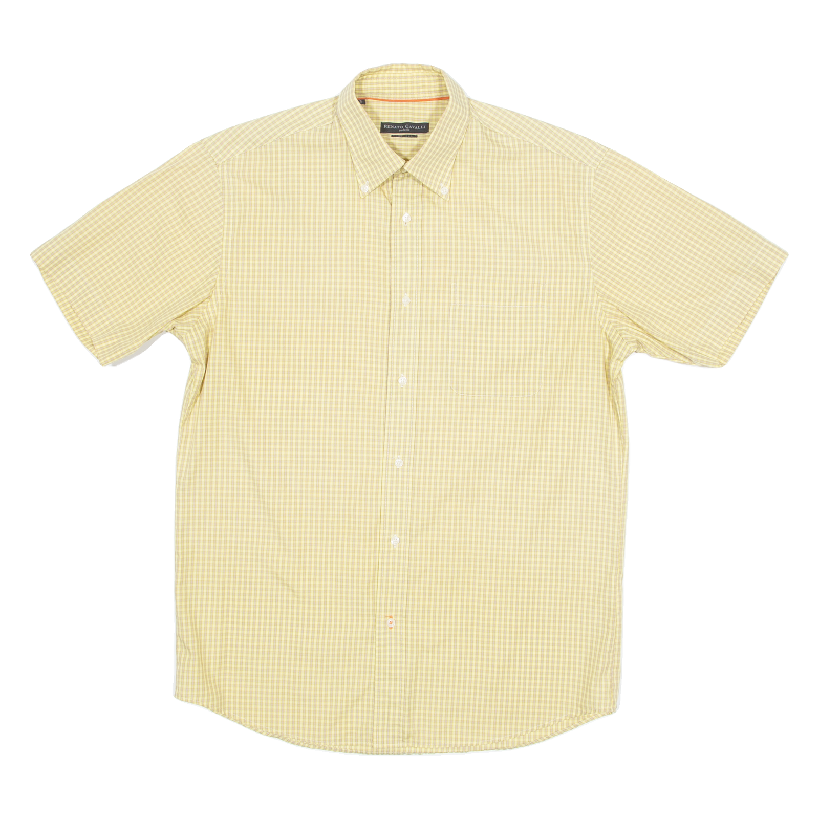 RENATO CAVALLI Mens Shirt Yellow Check S Refurbished - N/A refurbished available on Cerqular