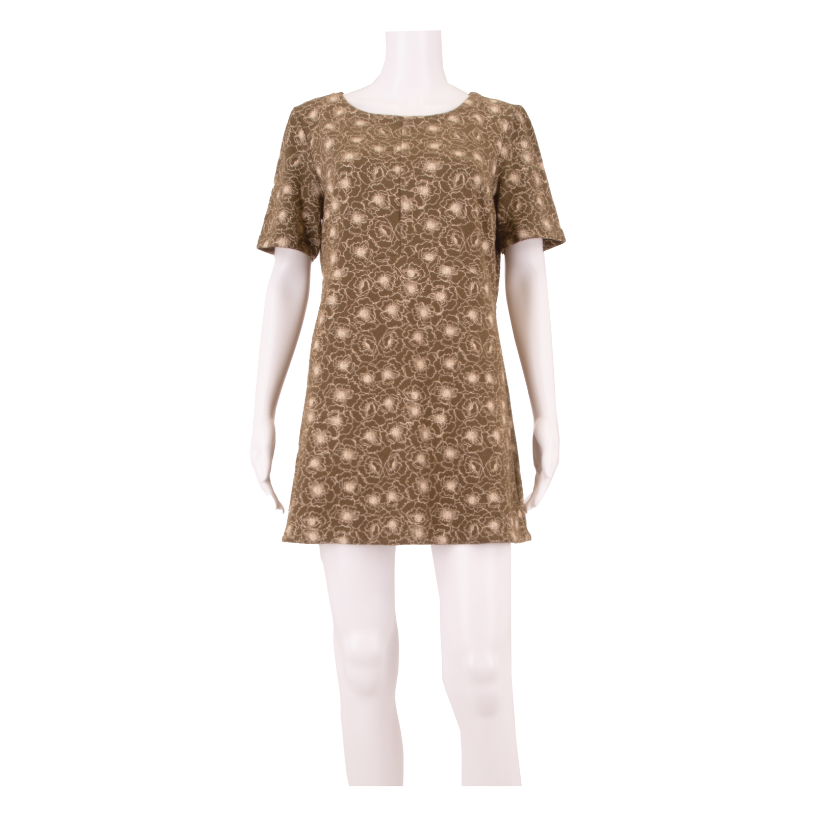 WHITE STUFF Womens A-Line Dress Green Floral Short Sleeve Knee Length UK 14 Refurbished - N/A refurbished available on Cerqular
