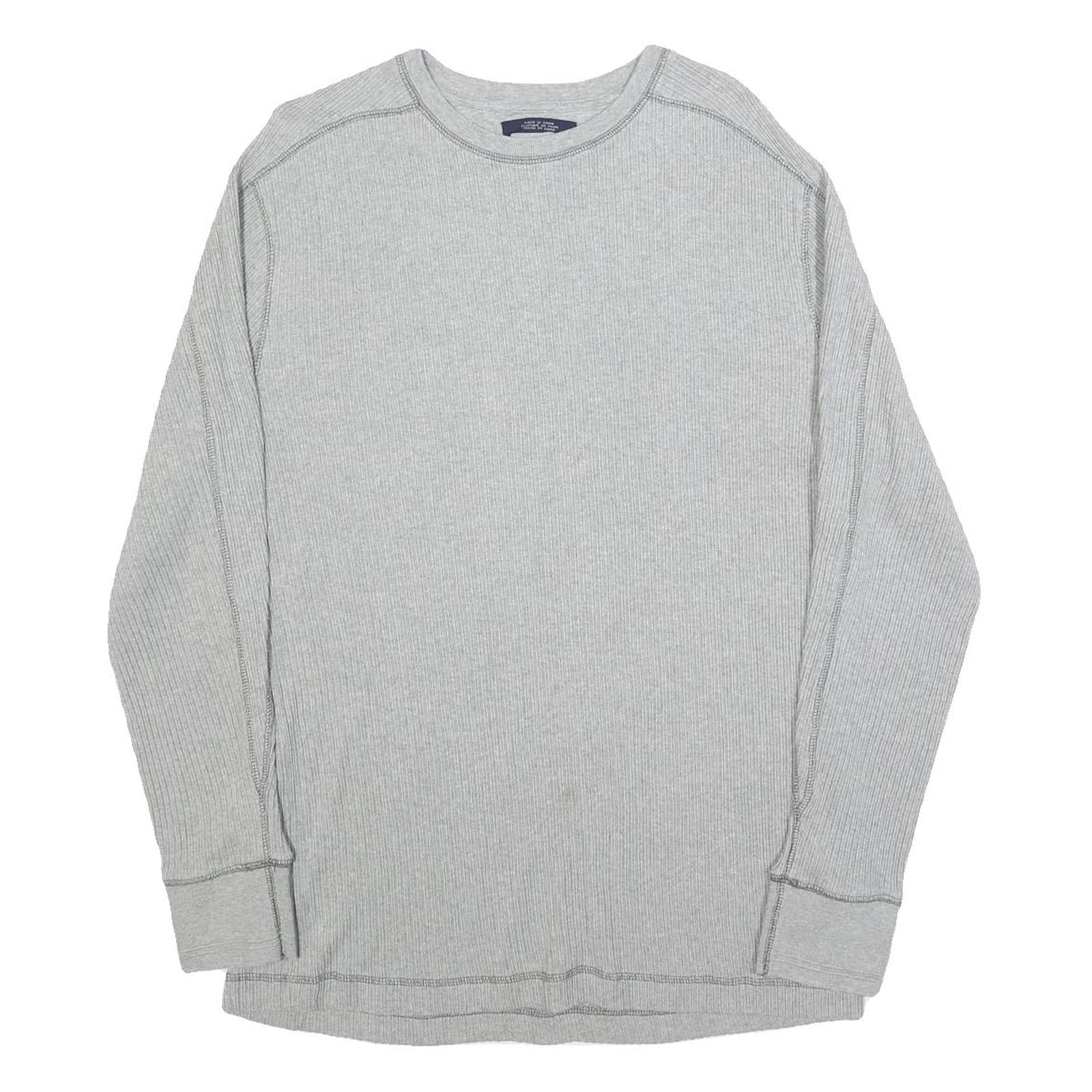 TOMMY HILFIGER Mens Grey Plain Cotton Blend Jumper Crew Neck Basic Knit M Refurbished - N/A refurbished available on Cerqular