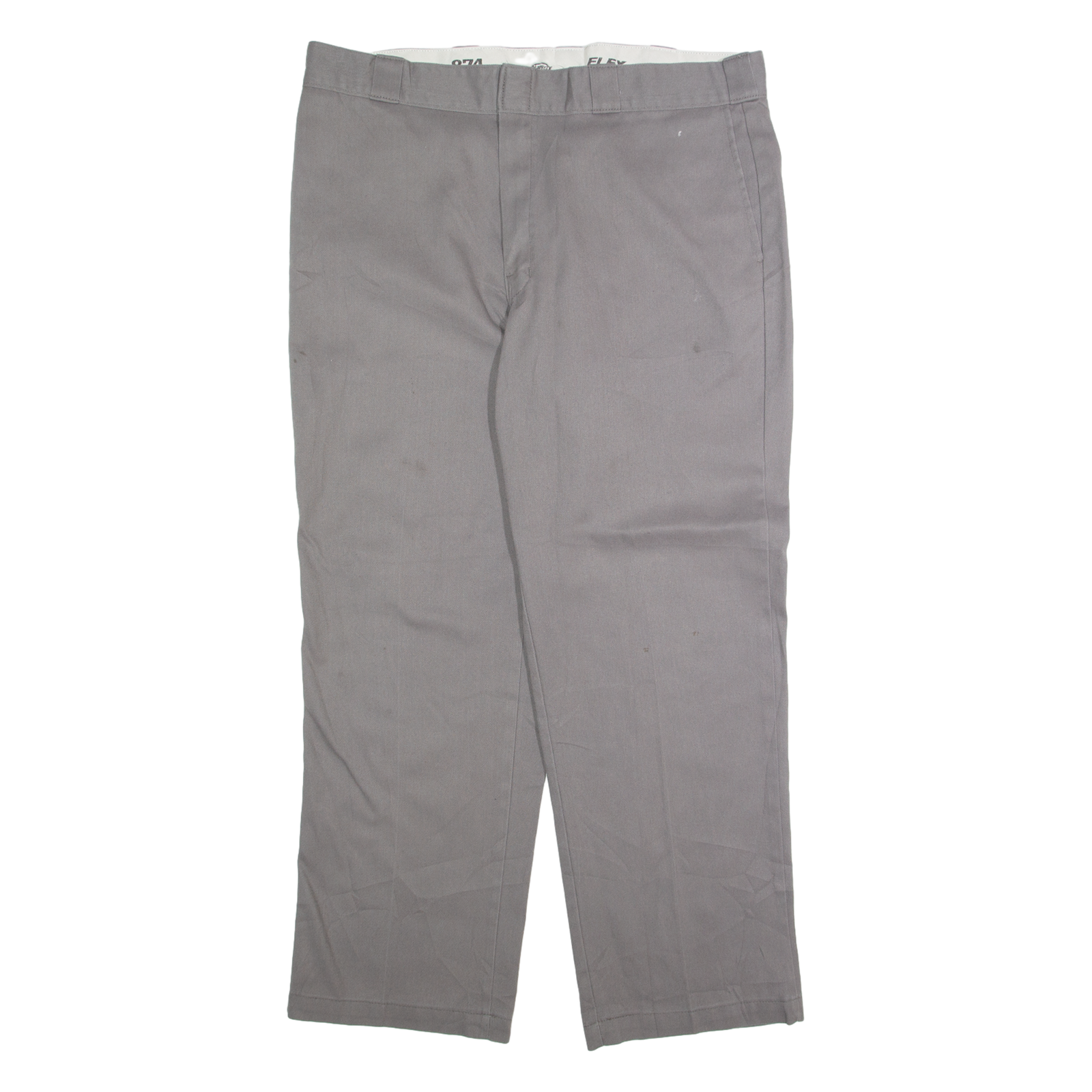 DICKIES Chino Mens Trousers Grey Regular Straight W38 L30 Refurbished - N/A refurbished available on Cerqular