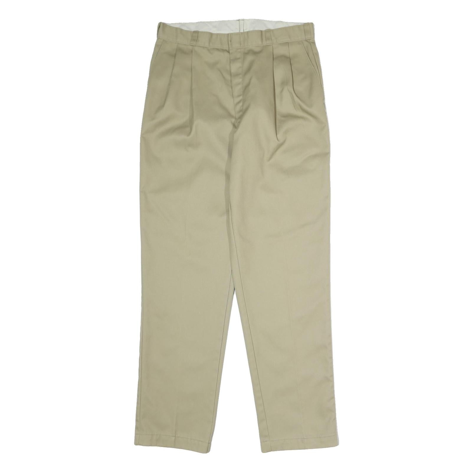 DICKIES Mens Polyester Blend Beige Classic Straight Trousers W36 L34 Workwear Refurbished - N/A refurbished available on Cerqular