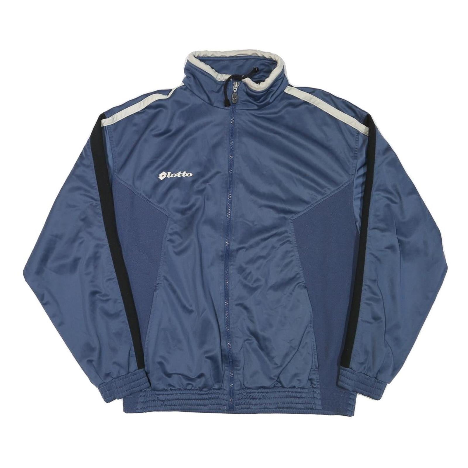 LOTTO Mens Blue & Cream Zip Jacket XL Polyester Blend Sports Casual Trackwear Refurbished - N/A refurbished available on Cerqular