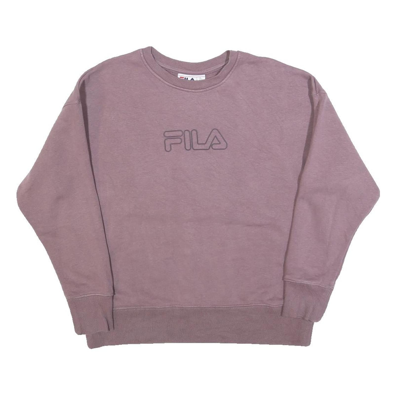 FILA Womens Purple Crew Neck L Cotton Blend Sweatshirt Casual Pullover Refurbished - N/A refurbished available on Cerqular