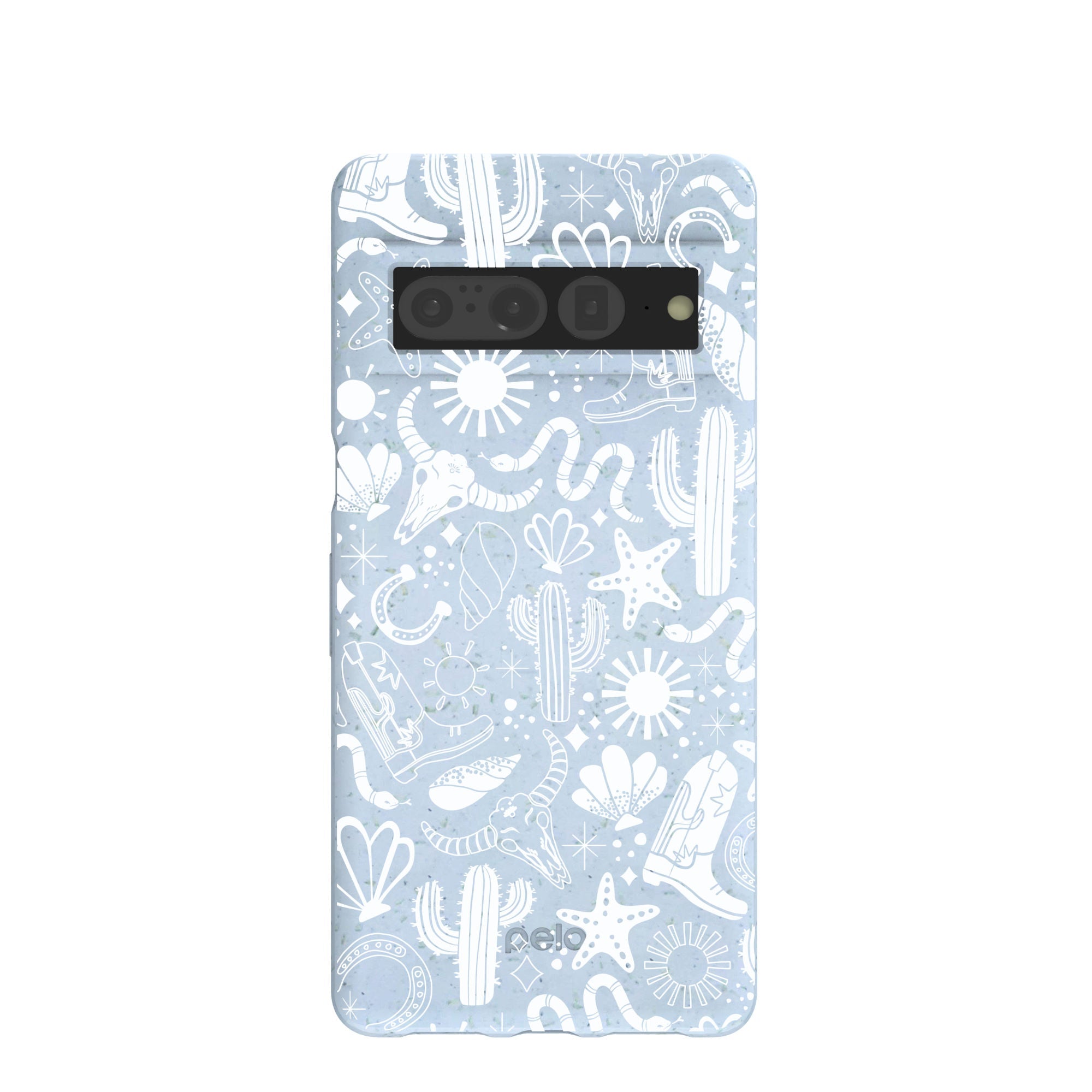 Powder Blue Coastal Rodeo Google Pixel 7 Pro Case Refurbished - Pela Case refurbished available on Cerqular