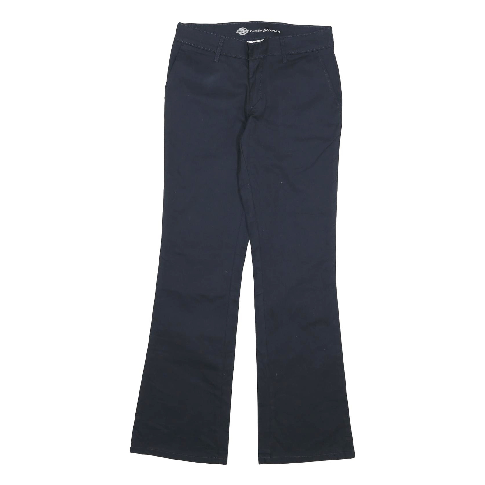 DICKIES Womens Cotton Blend Navy Regular Flared Trousers W28 L30 Workwear Refurbished - N/A refurbished available on Cerqular