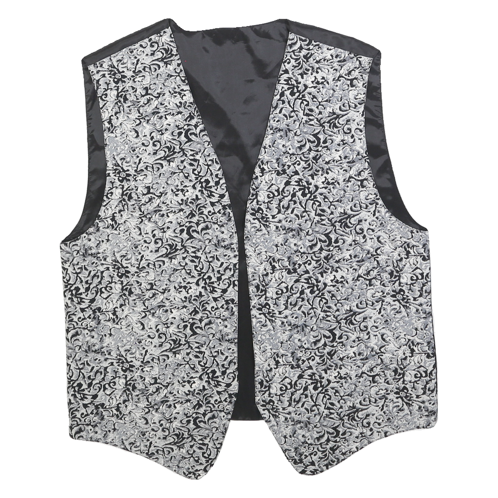 Buy Mens Black & Silver Patterned Jacket L Polyester Plain Waistcoat Refurbished - $29.89 Mens Black & Silver Patterned Jacket L Polyester Plain Waistcoat Refurbished - N/A refurbished available on Cerqular
