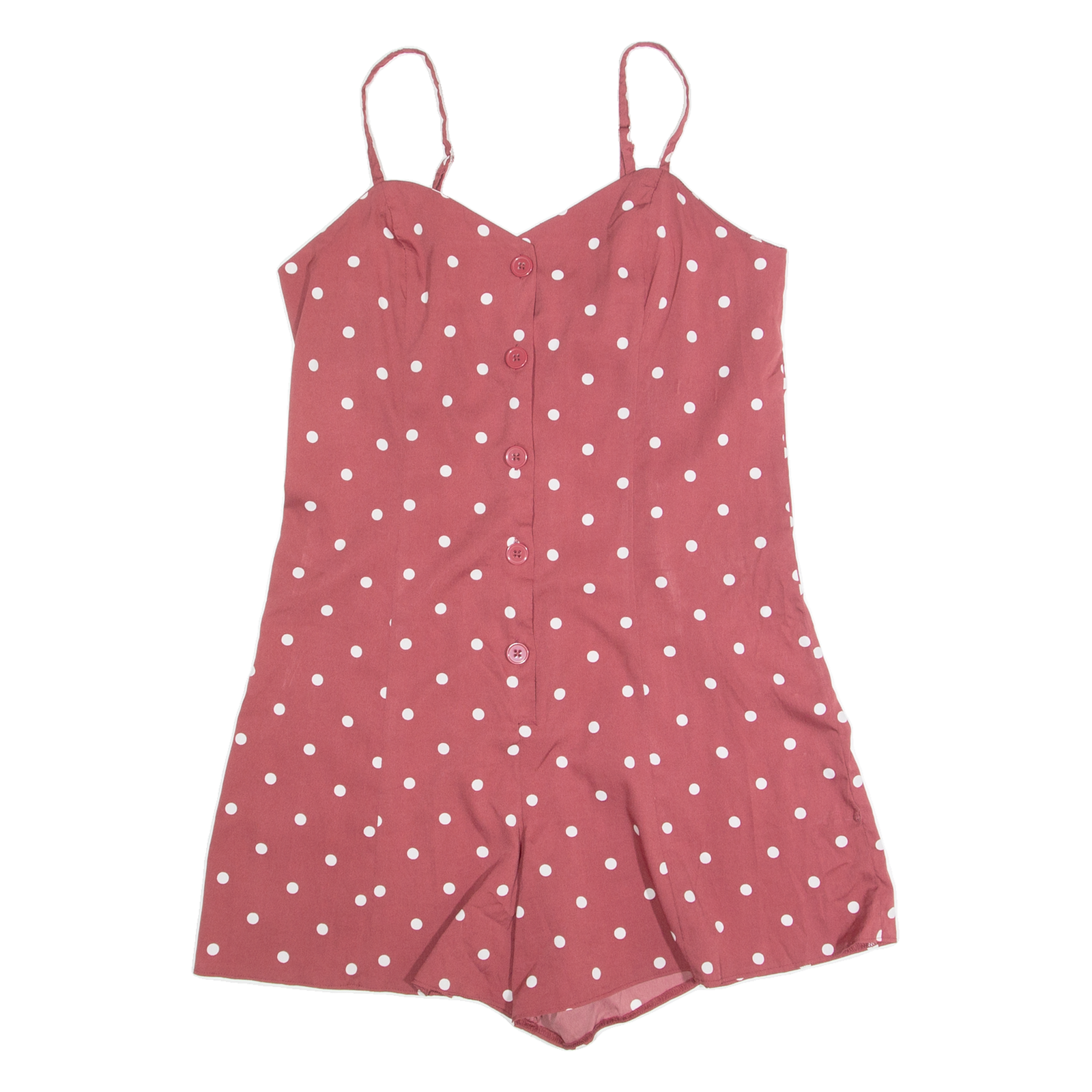 Womens Playsuit Red Polka Dot Wide-Leg M Refurbished - N/A refurbished available on Cerqular