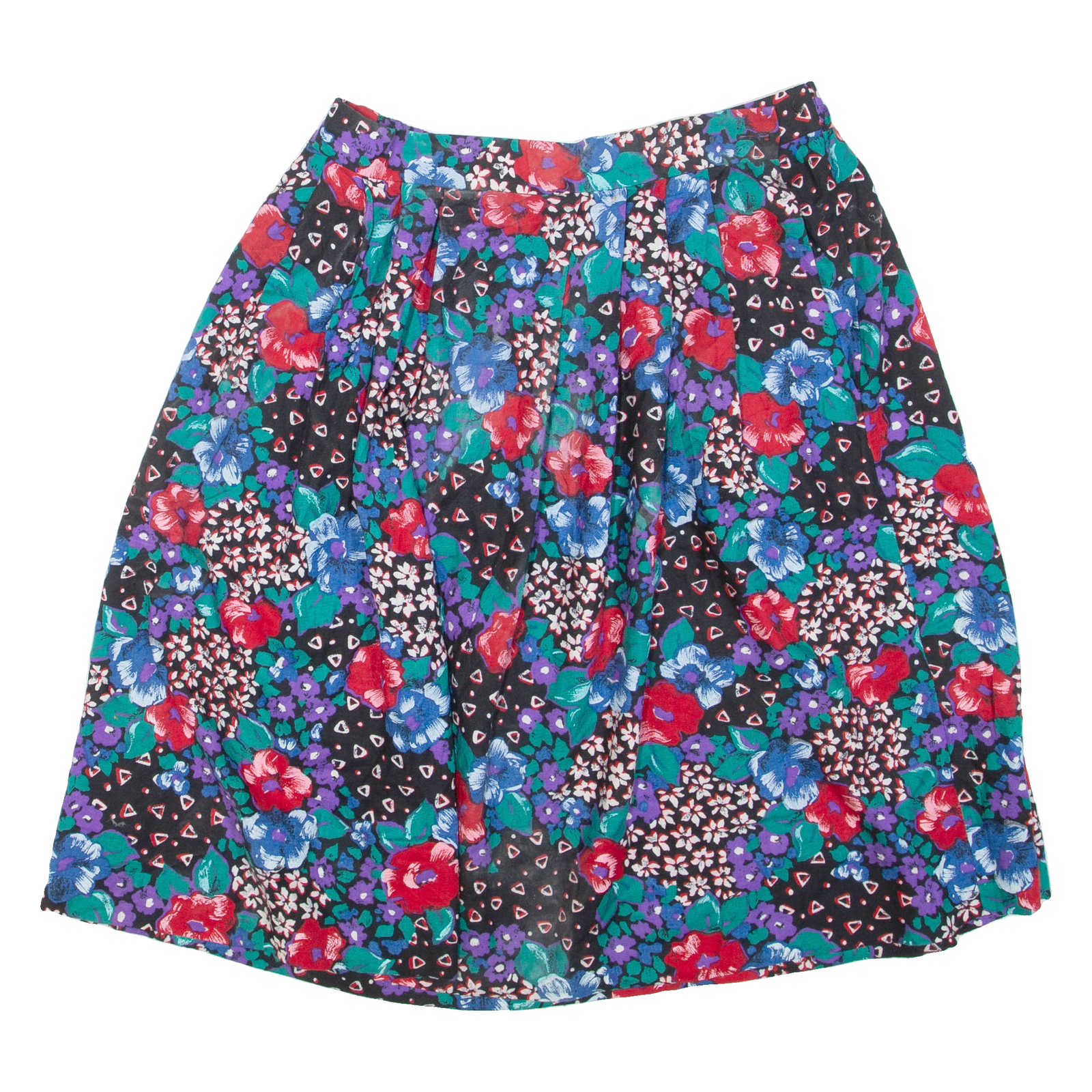 Womens Skater Skirt Blue Short Floral L Refurbished - N/A refurbished available on Cerqular