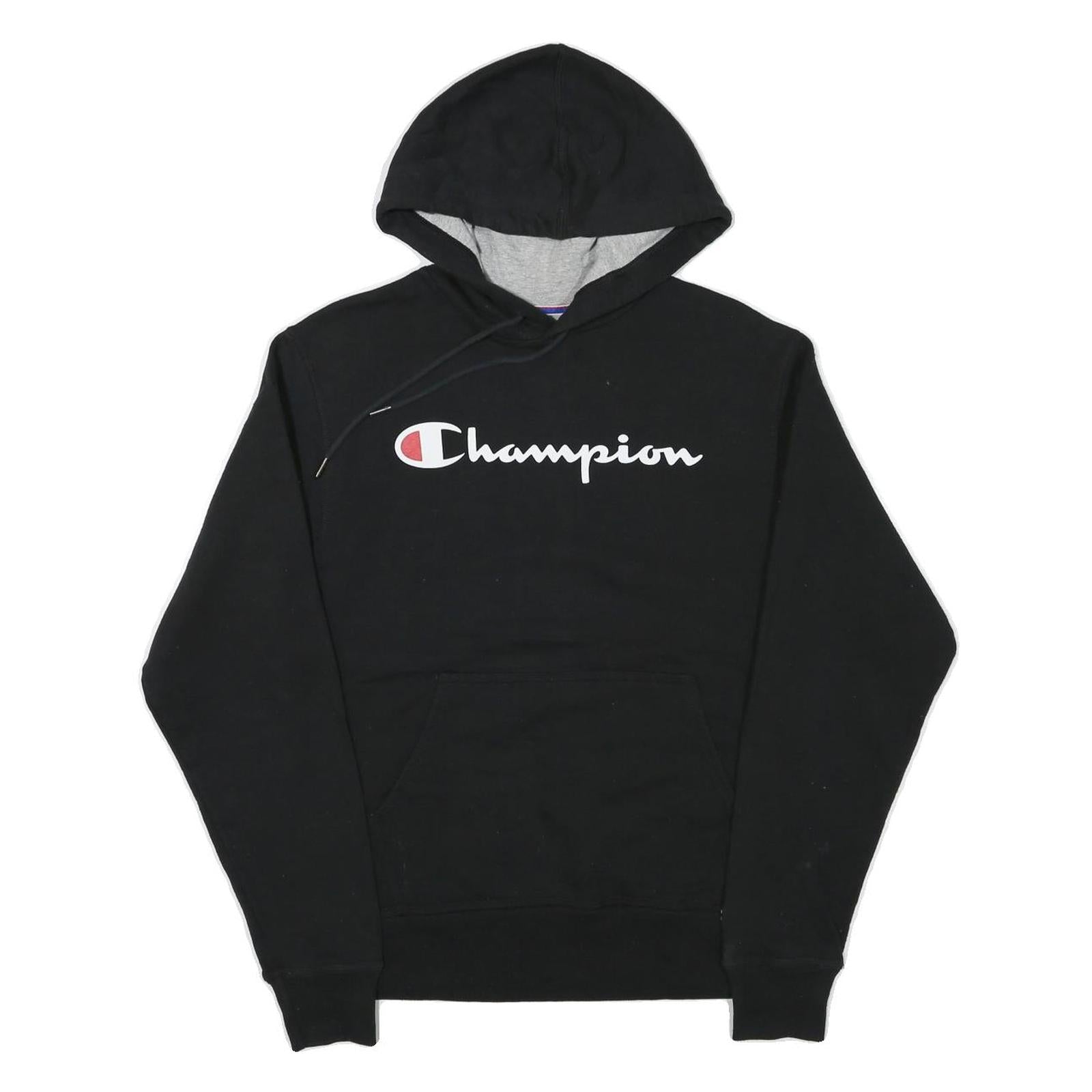 CHAMPION Mens Black Pullover Hoodie S Cotton Blend Long Sleeve Casual Refurbished - N/A refurbished available on Cerqular