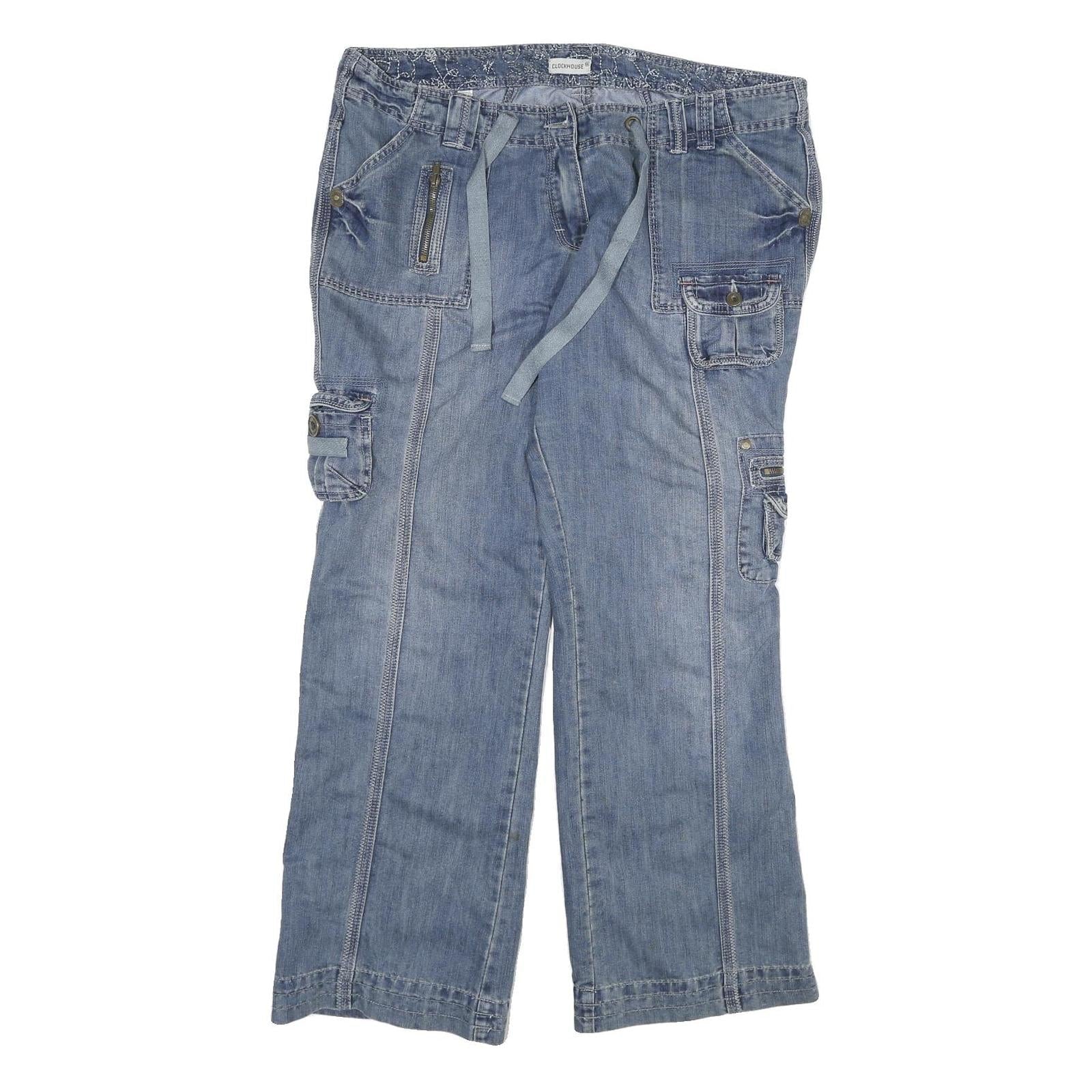 CLOCKHOUSE Womens Relaxed Blue Denim Medium Jeans W38 L32 Casual Cargo Pockets Refurbished - N/A refurbished available on Cerqular