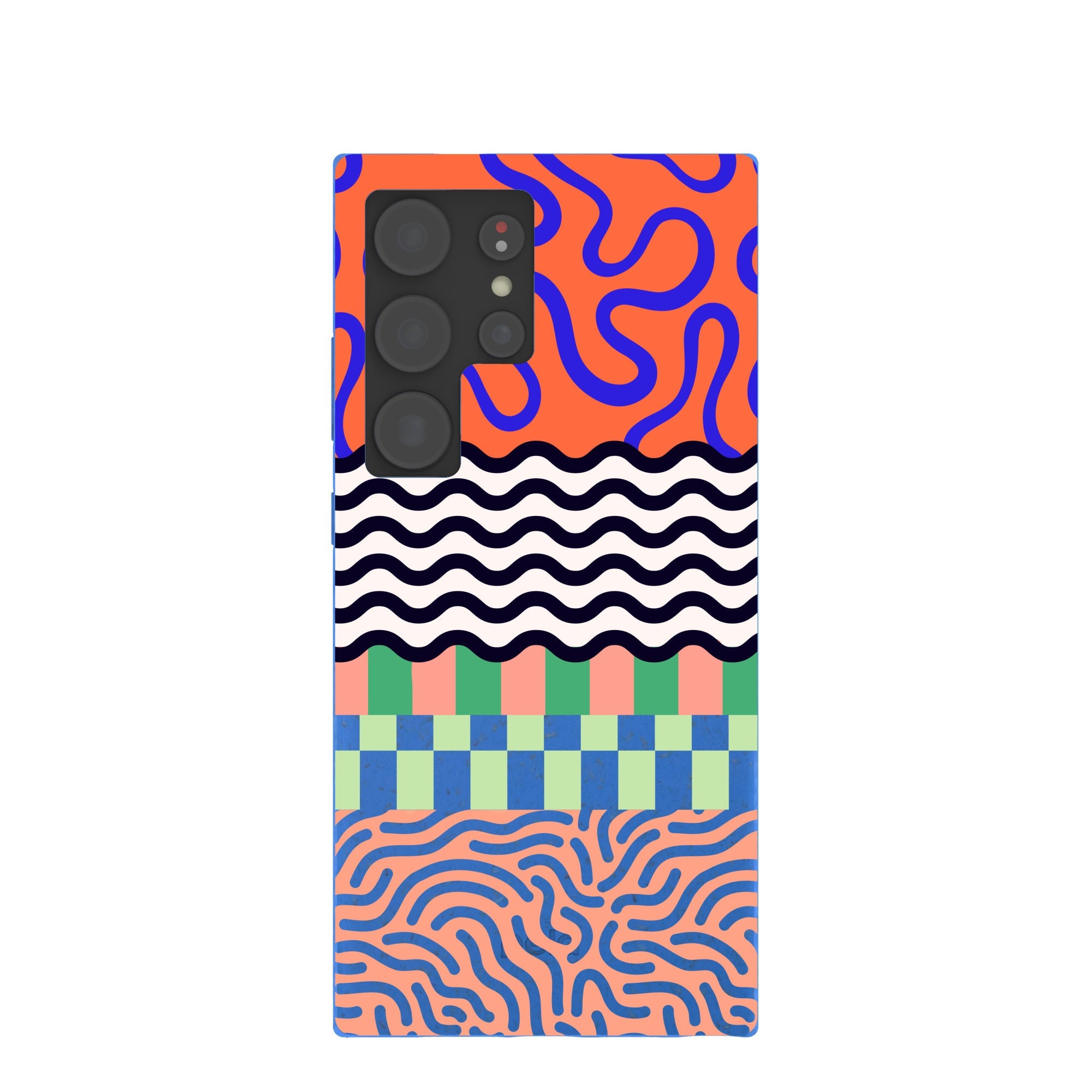 Electric Blue Tangerine Mix Samsung Galaxy S24 Ultra Case Refurbished - Pela Case refurbished available on Cerqular