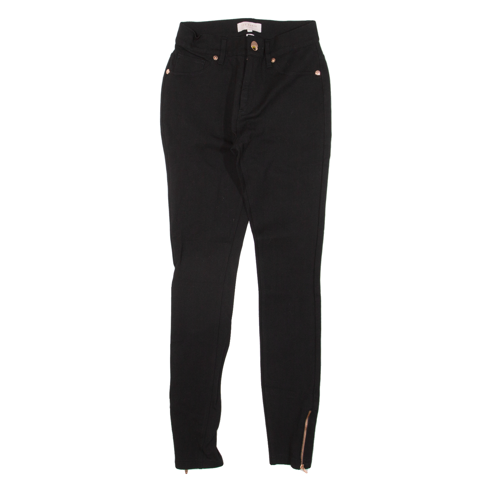 TED BAKER Womens Trousers Black Slim Skinny Viscose W22 L26 Refurbished - N/A refurbished available on Cerqular