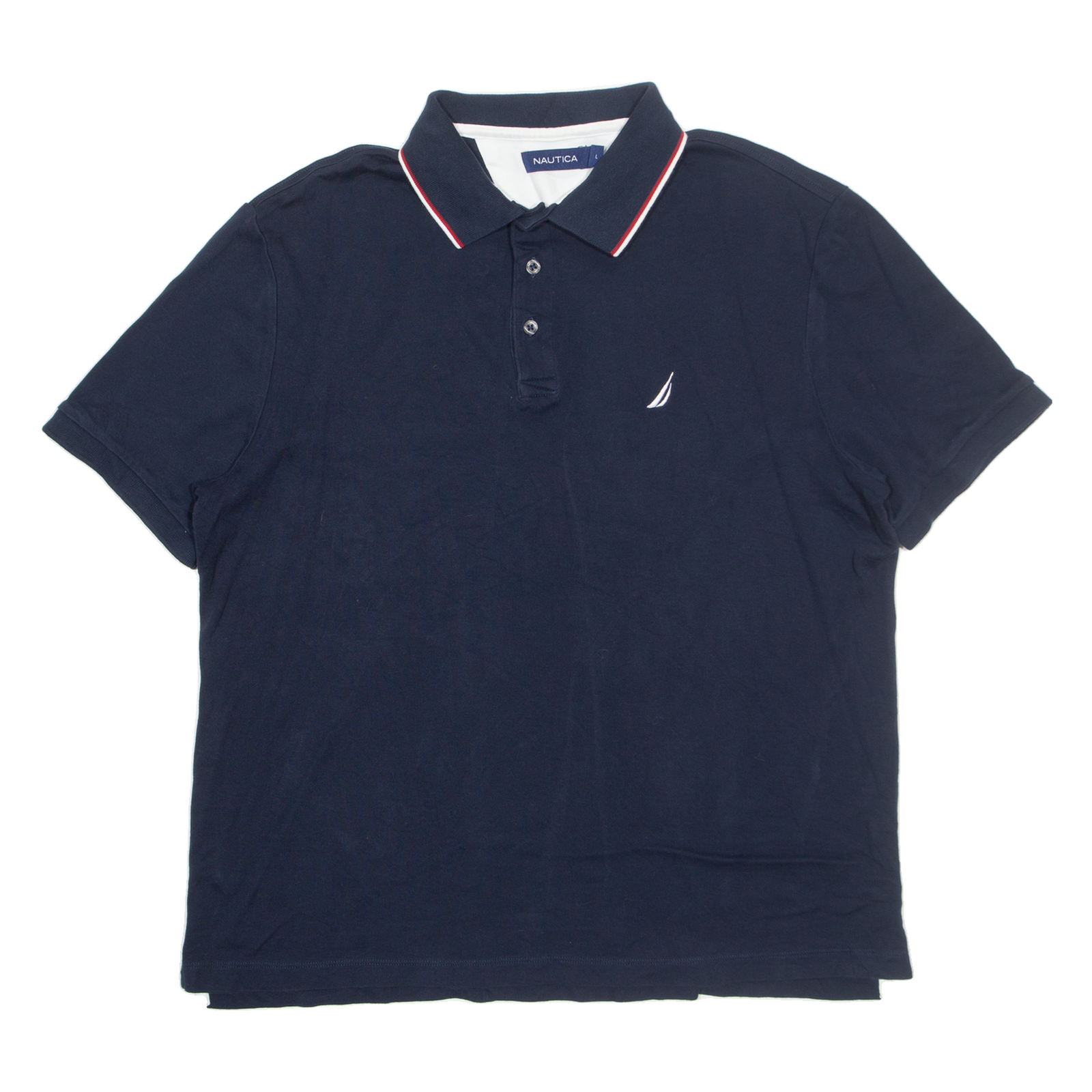 NAUTICA Mens Polo Shirt Blue L Refurbished - N/A refurbished available on Cerqular