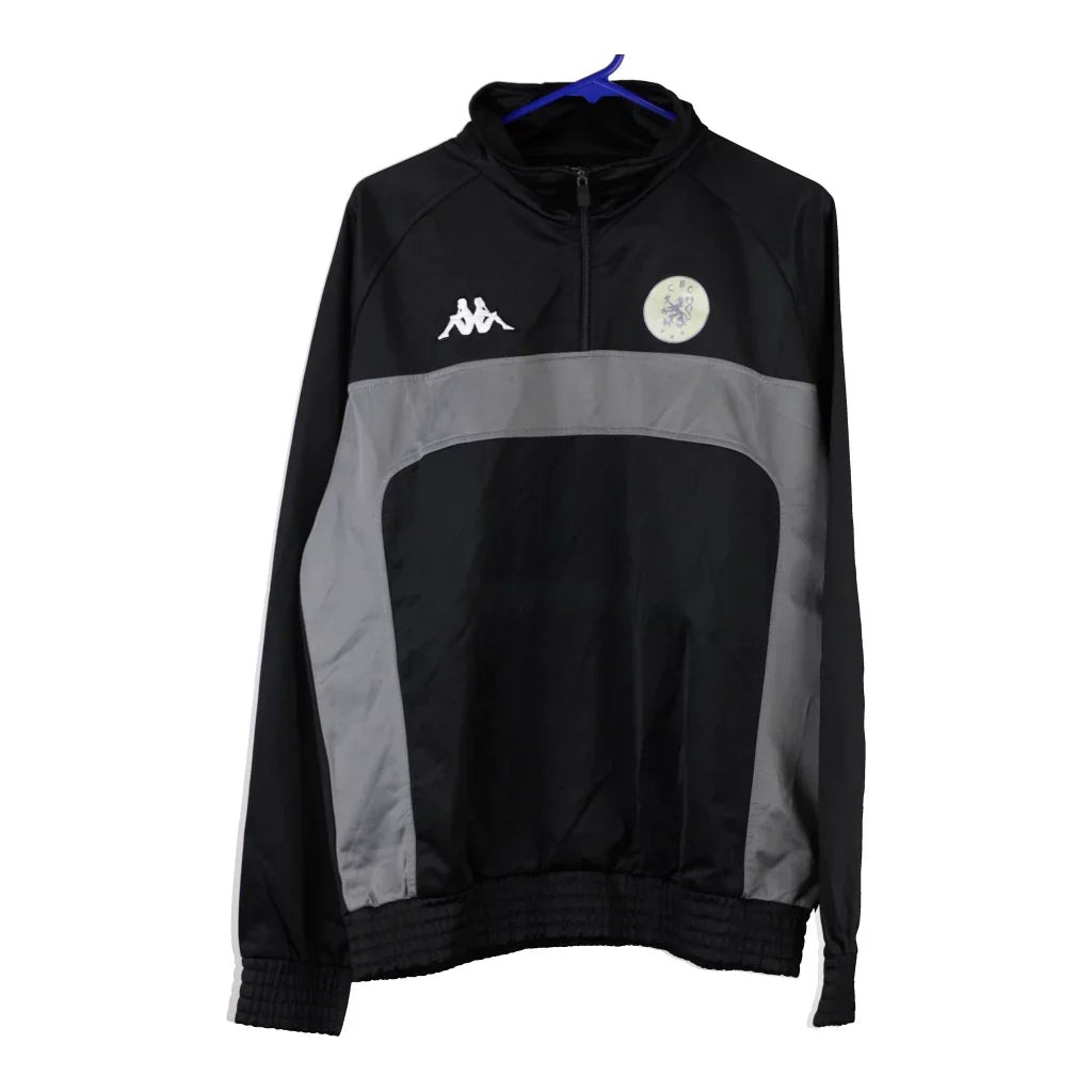 CBC Kappa Track Jacket - XL Black Polyester Refurbished - Thrifted (note: this is a term often used to describe second- refurbished available on Cerqular
