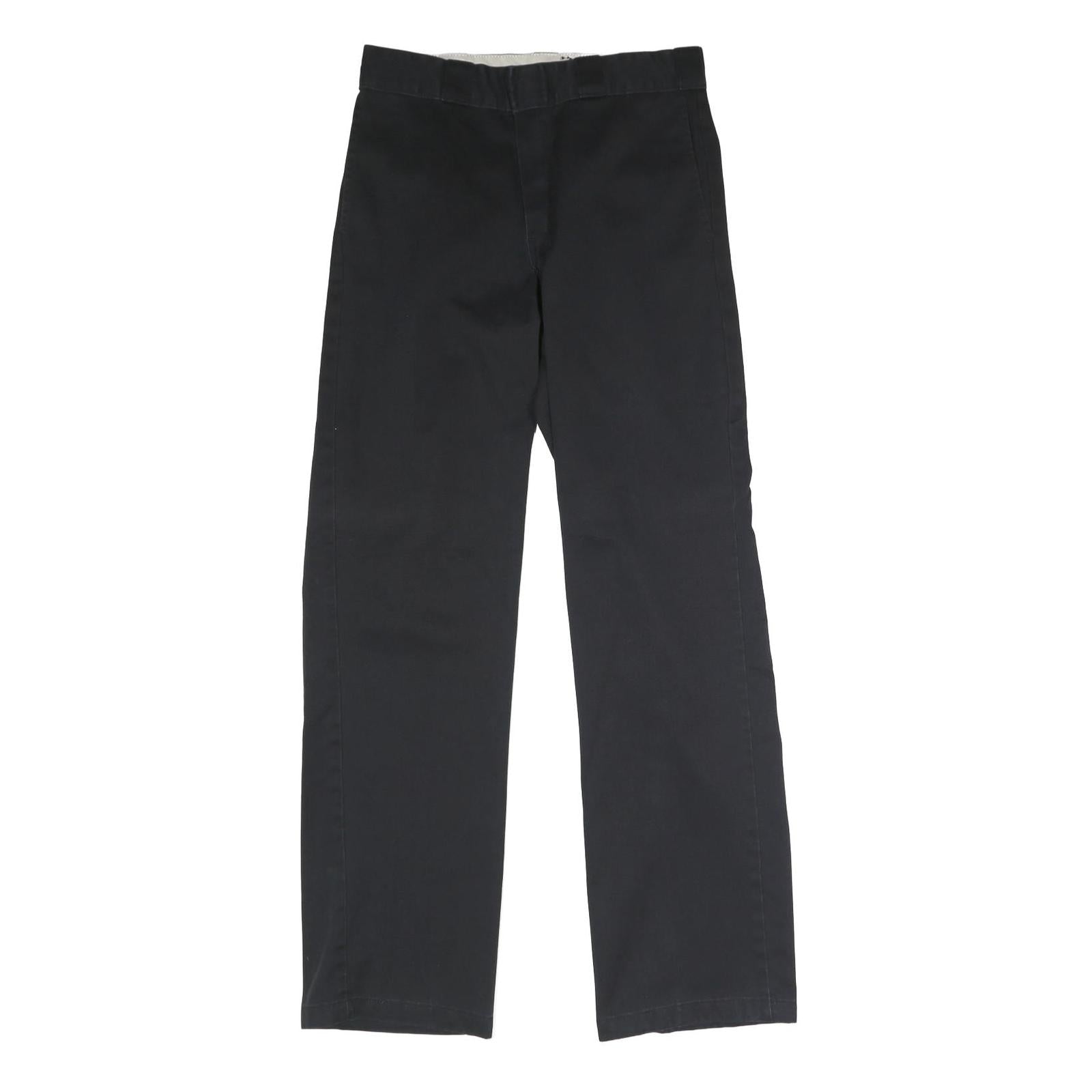 DICKIES Mens Classic Black Polyester Blend Trousers W30 L34 Straight Zip Closure Refurbished - N/A refurbished available on Cerqular