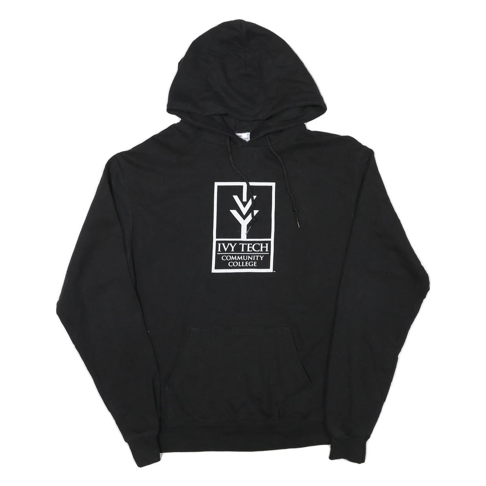CHAMPION Mens Black Ivy Tech Community College Pullover Hoodie M Cotton Blend Refurbished - N/A refurbished available on Cerqular
