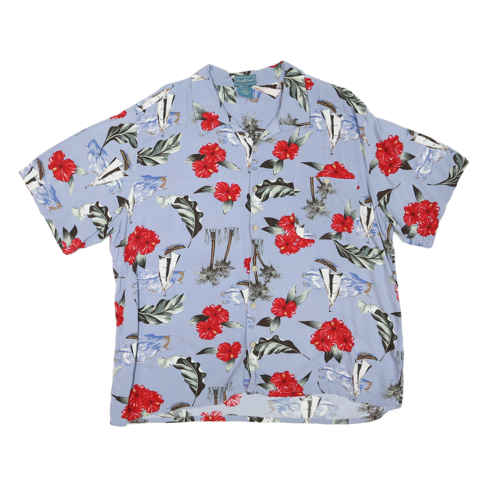 Buy TROPICOOL Mens Blue Hawaiian Shirt 2XL Cotton Blend Short Sleeve Beach Style Refurbished - $16.89 TROPICOOL Mens Blue Hawaiian Shirt 2XL Cotton Blend Short Sleeve Beach Style Refurbished - N/A refurbished available on Cerqular