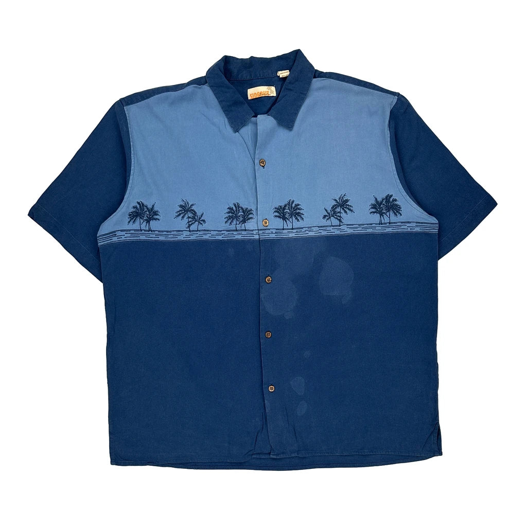 Sideout Short Sleeve Shirt - XL Blue Silk Refurbished - Thrifted (note: this is a term often used to describe second- refurbished available on Cerqular