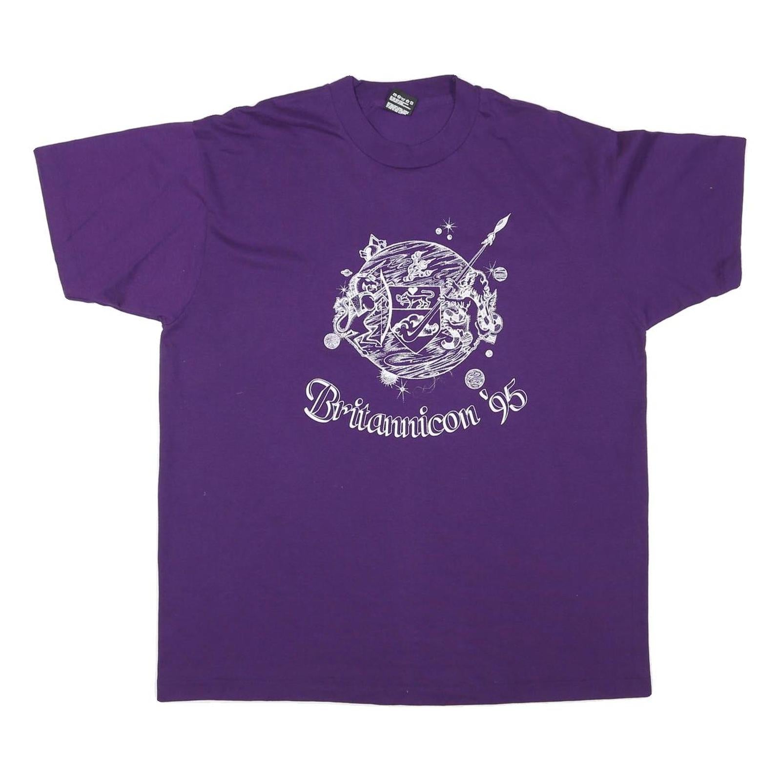 Buy THE BEST Mens Purple Graphic T-Shirt XL Short Sleeve Crew Neck Britannicon 95 Refurbished - $25.99 THE BEST Mens Purple Graphic T-Shirt XL Short Sleeve Crew Neck Britannicon 95 Refurbished - N/A refurbished available on Cerqular