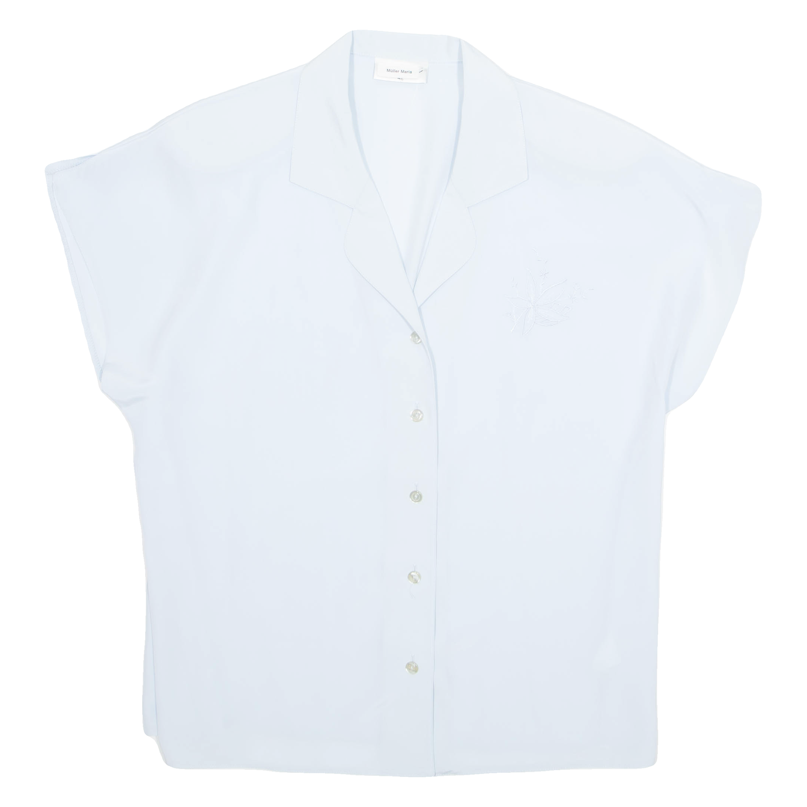 Sheer Womens Blouse Blue V-Neck L Refurbished - N/A refurbished available on Cerqular