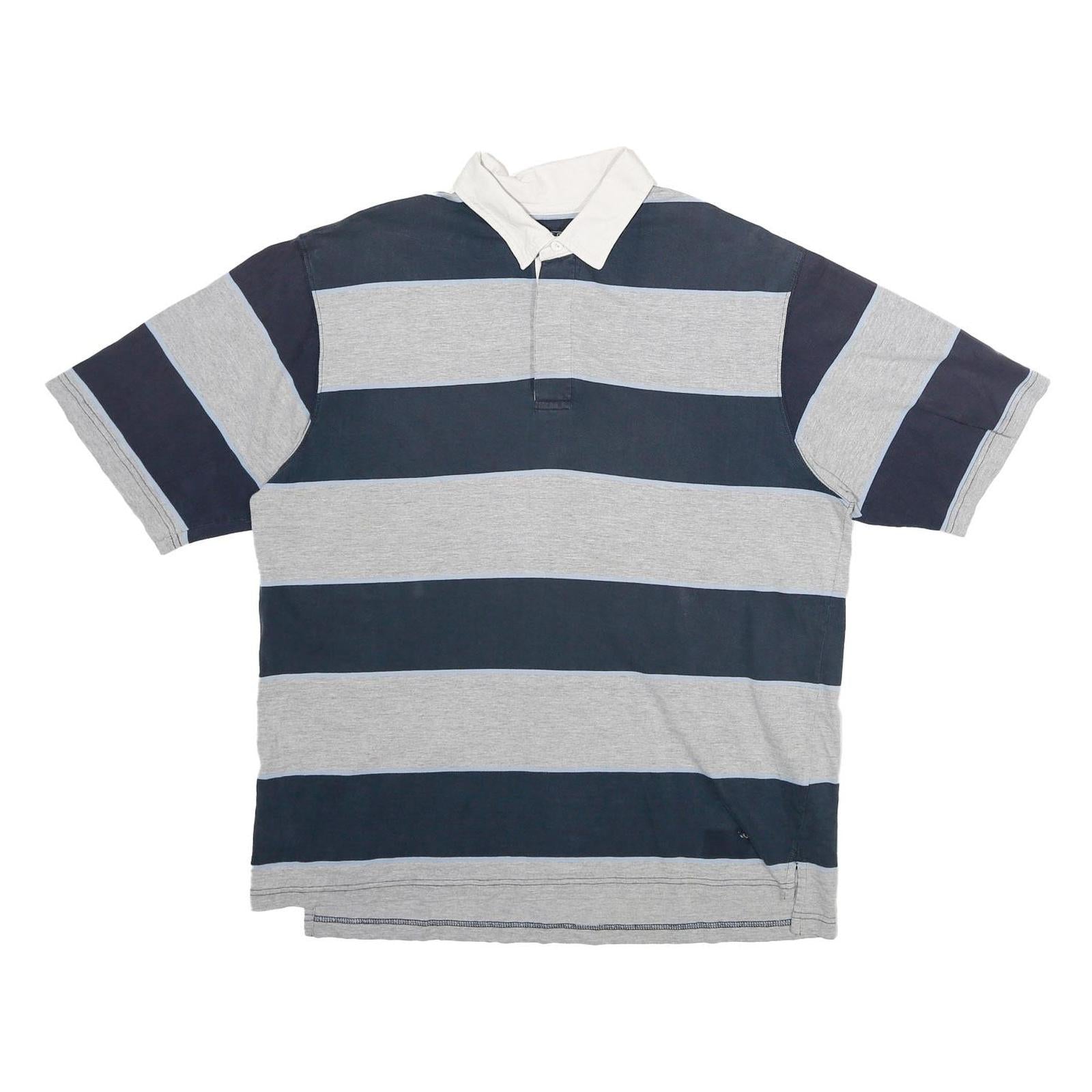 Buy STOCK Mens Blue & Grey Striped Cotton Polo Shirt L Short Sleeve Classic Refurbished - $14.29 STOCK Mens Blue & Grey Striped Cotton Polo Shirt L Short Sleeve Classic Refurbished - N/A refurbished available on Cerqular