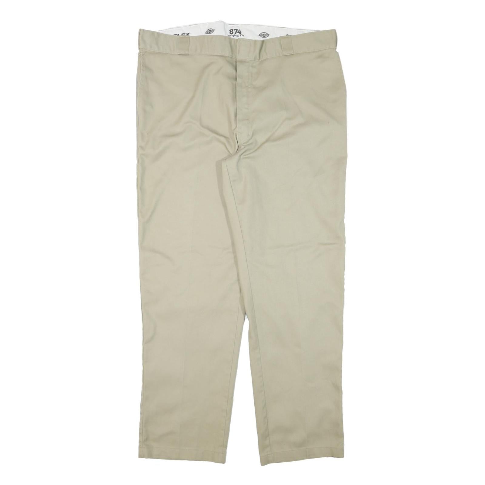 DICKIES Mens Regular Fit Beige Cotton Blend Regular Leg Trousers W41 L31 Refurbished - N/A refurbished available on Cerqular